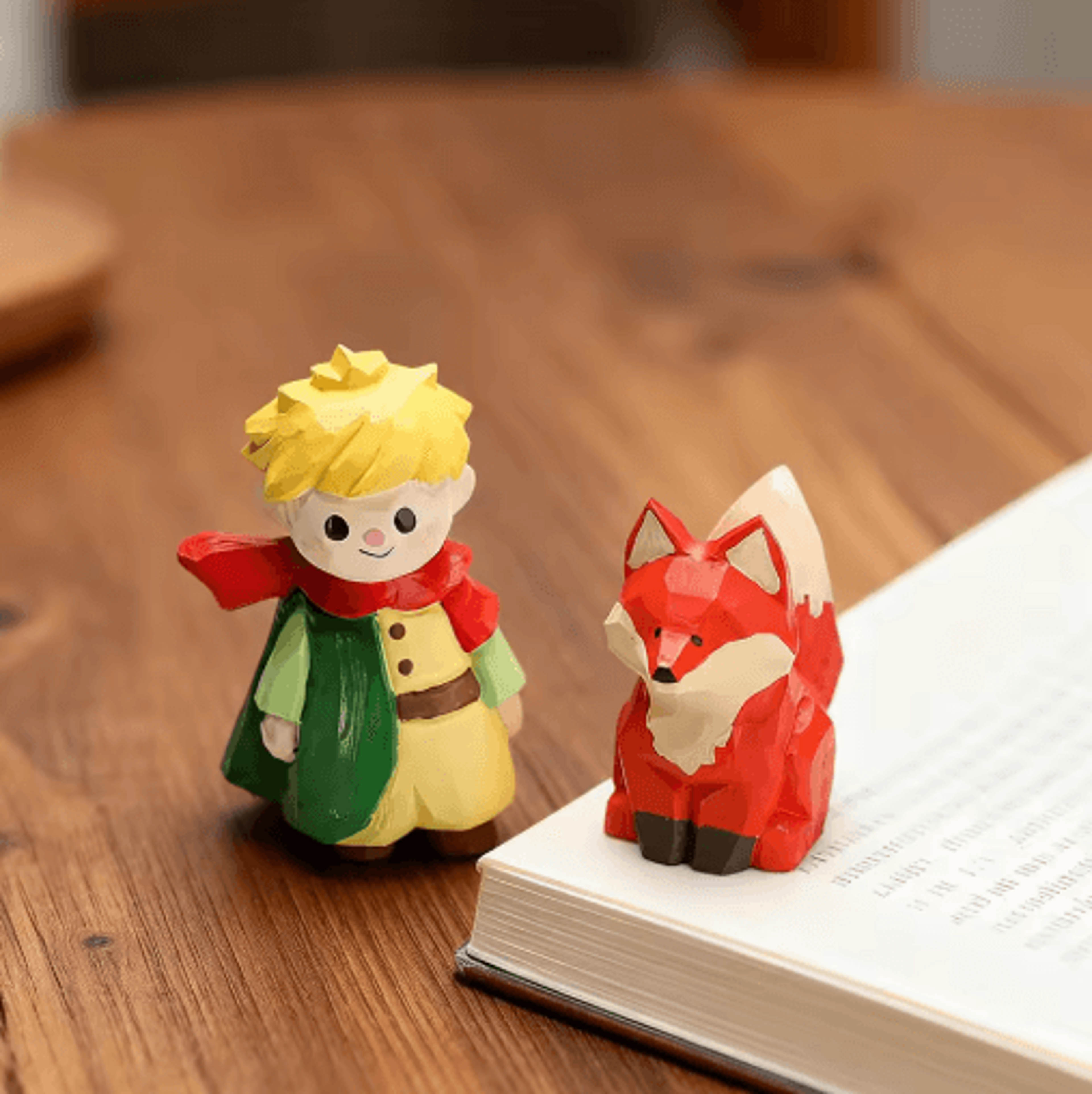 Handcrafted Solid Wood Fox Sculpture Rustic Wood Animal Figurine For Home  Office Decor 3