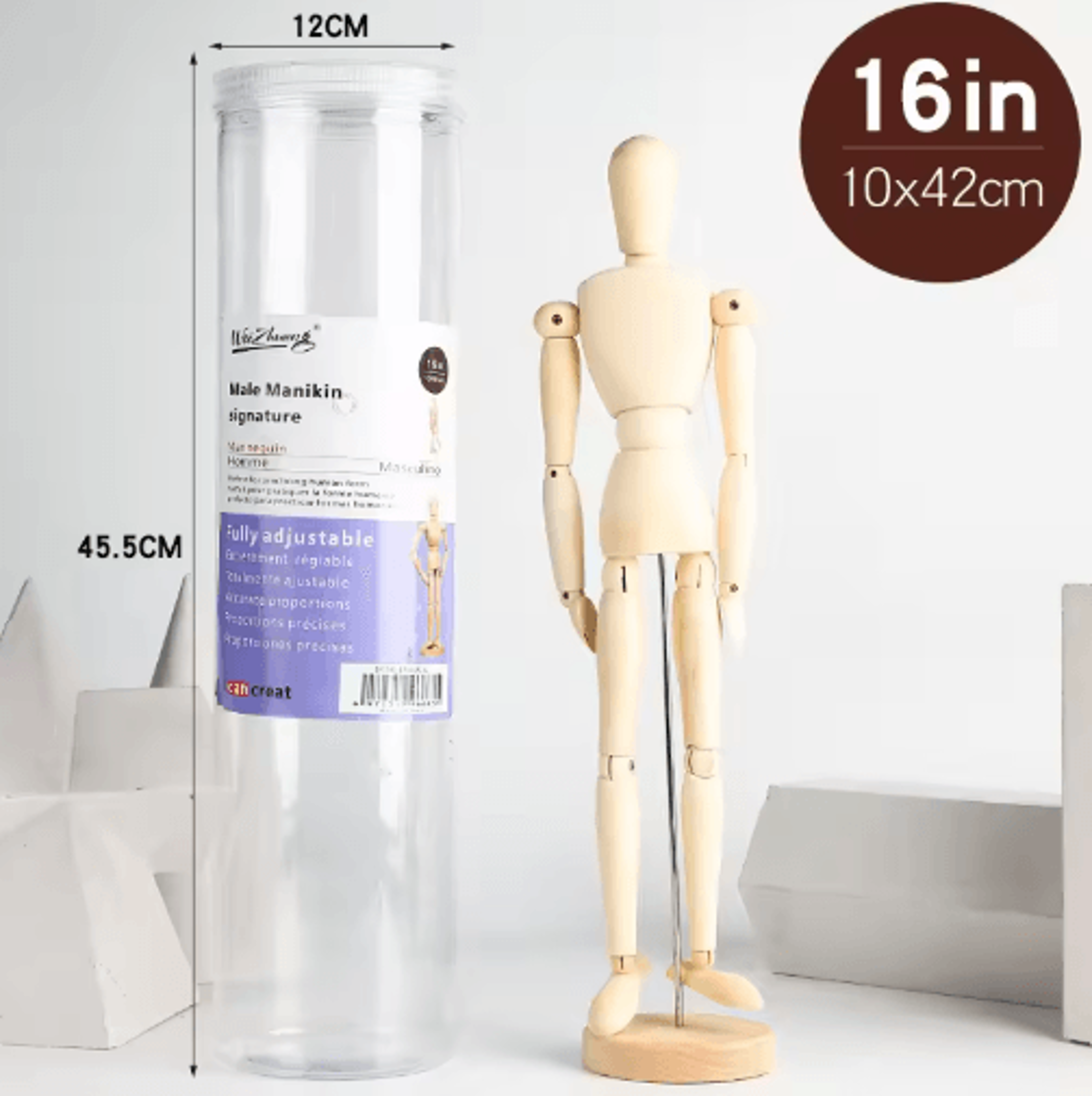 Wooden Artist Mannequin Set  Adjustable Drawing Mannequin Model With Gift Box 7