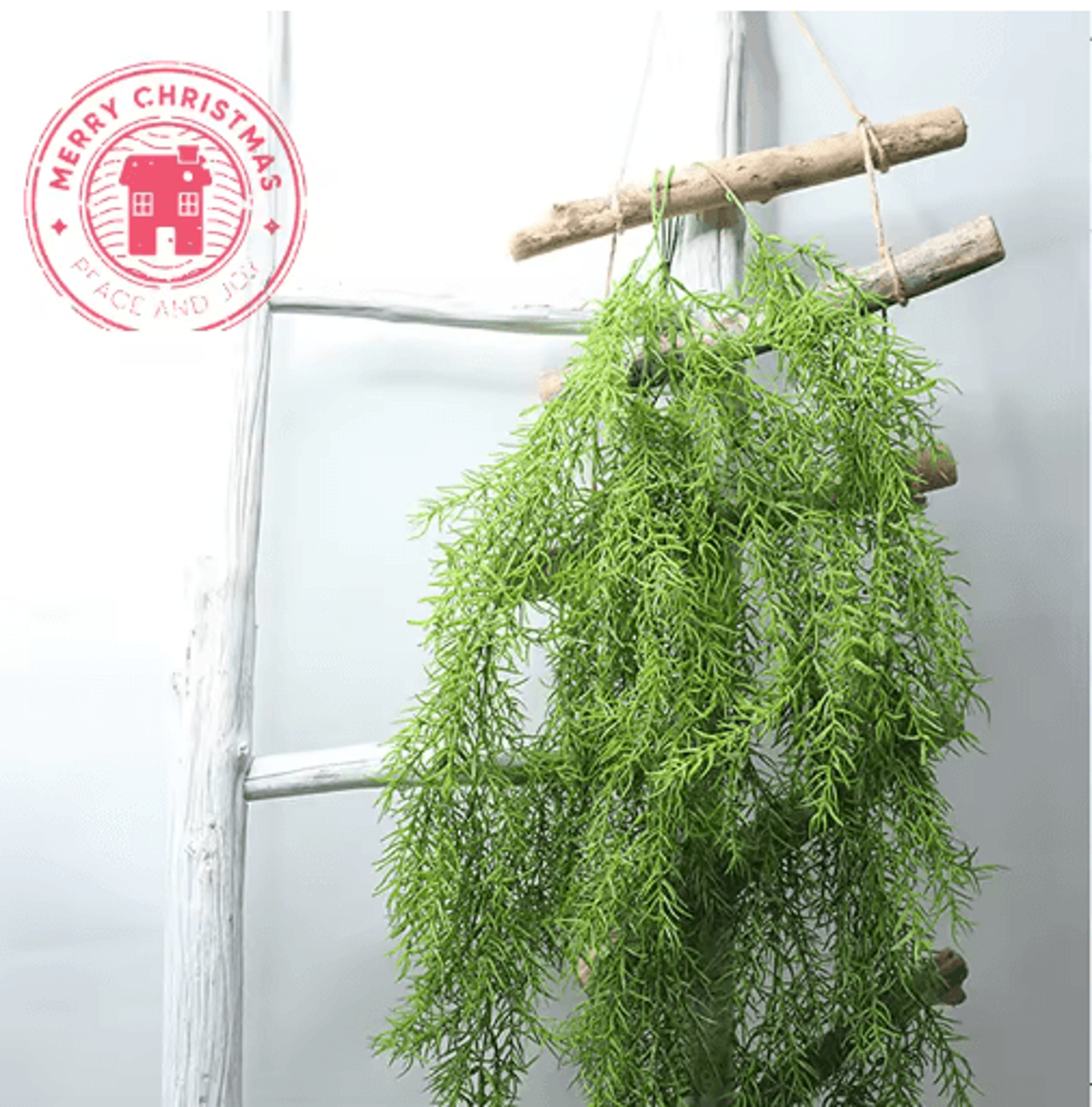 105cm Artificial Pine Needle Wall Hanging Lush Simulated Plant Decor 4
