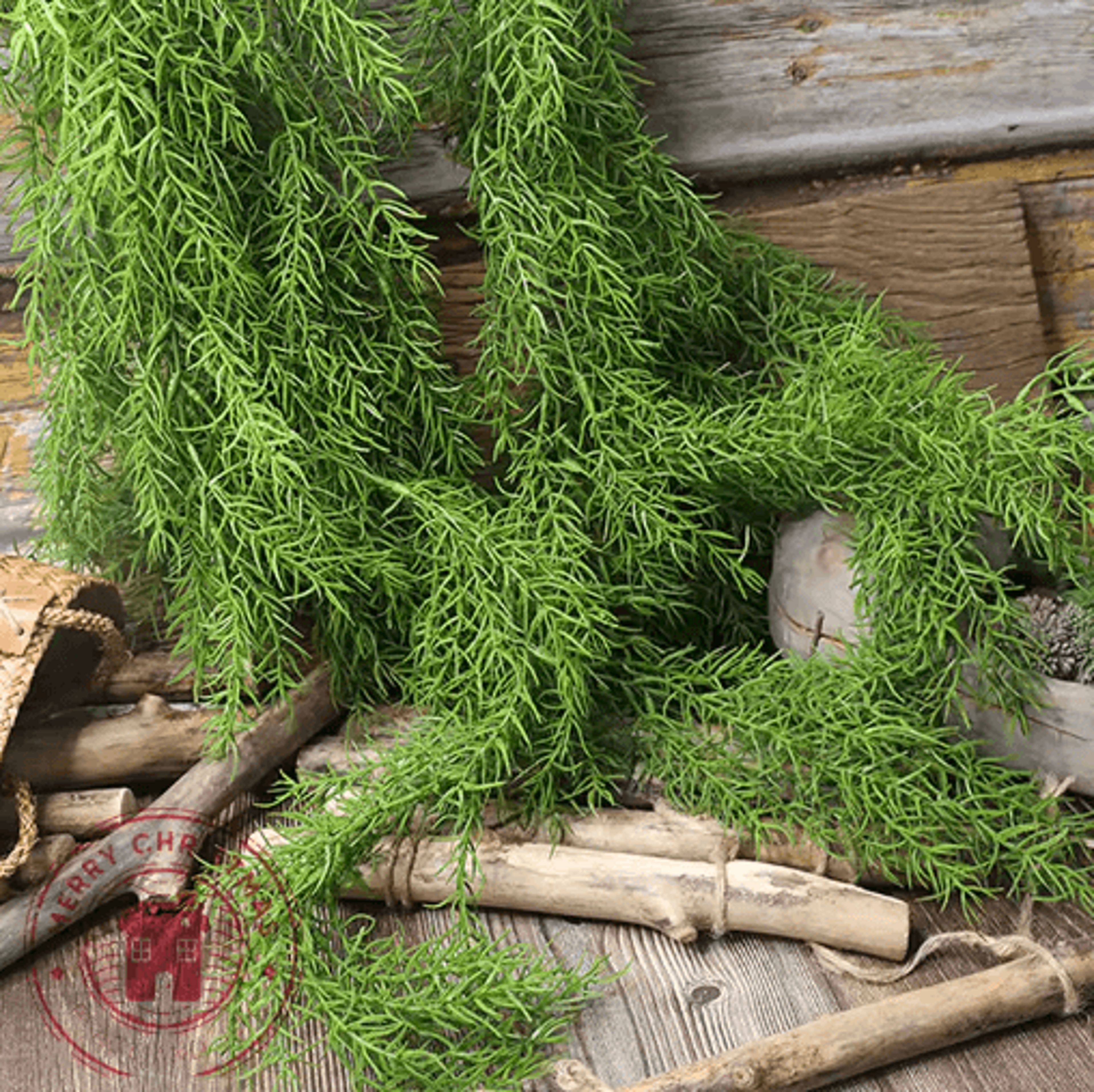 105cm Artificial Pine Needle Wall Hanging Lush Simulated Plant Decor 0