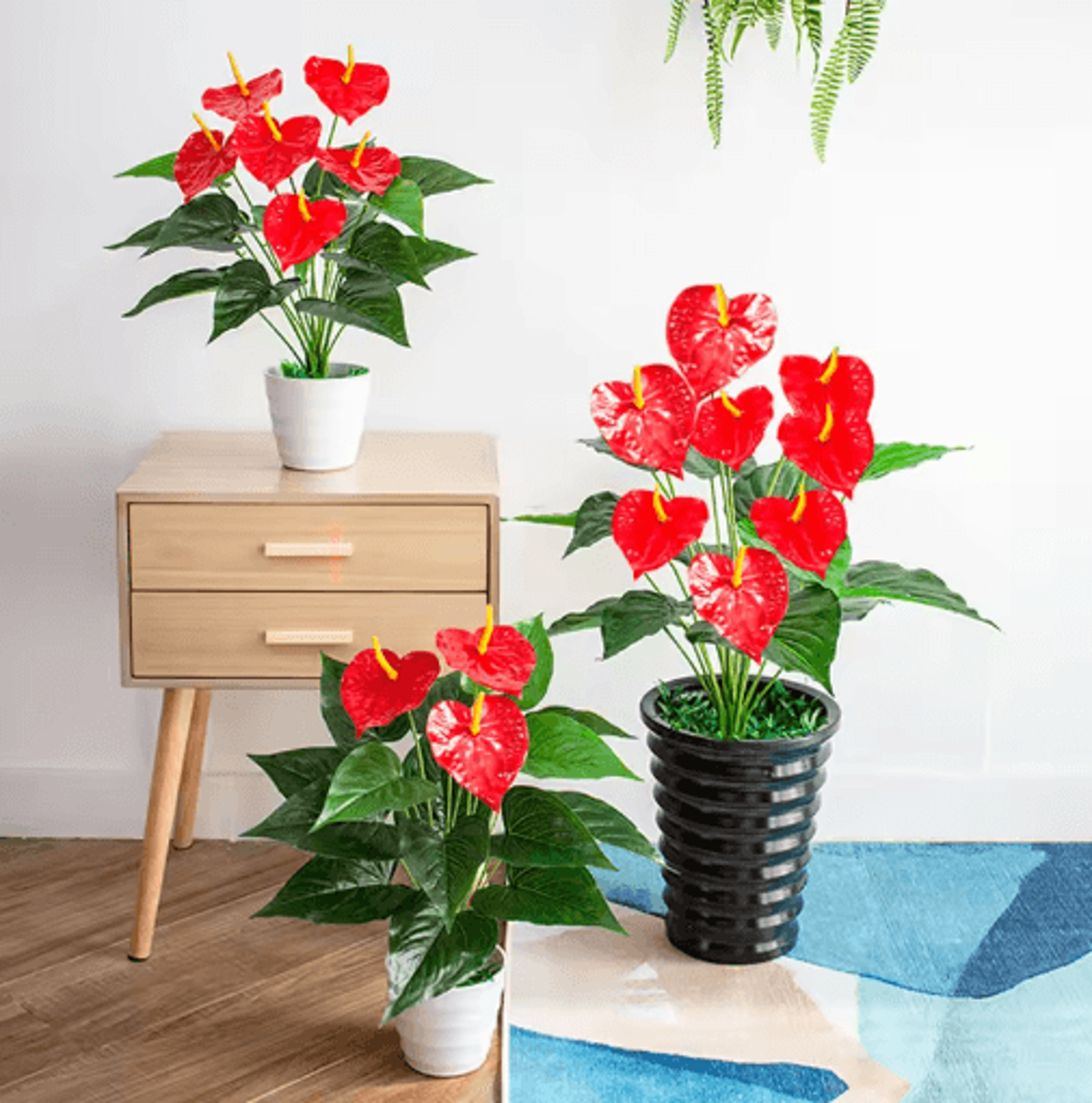 53cm Artificial Monstera Leaves Large Tropical Palm Fronds Decor 5