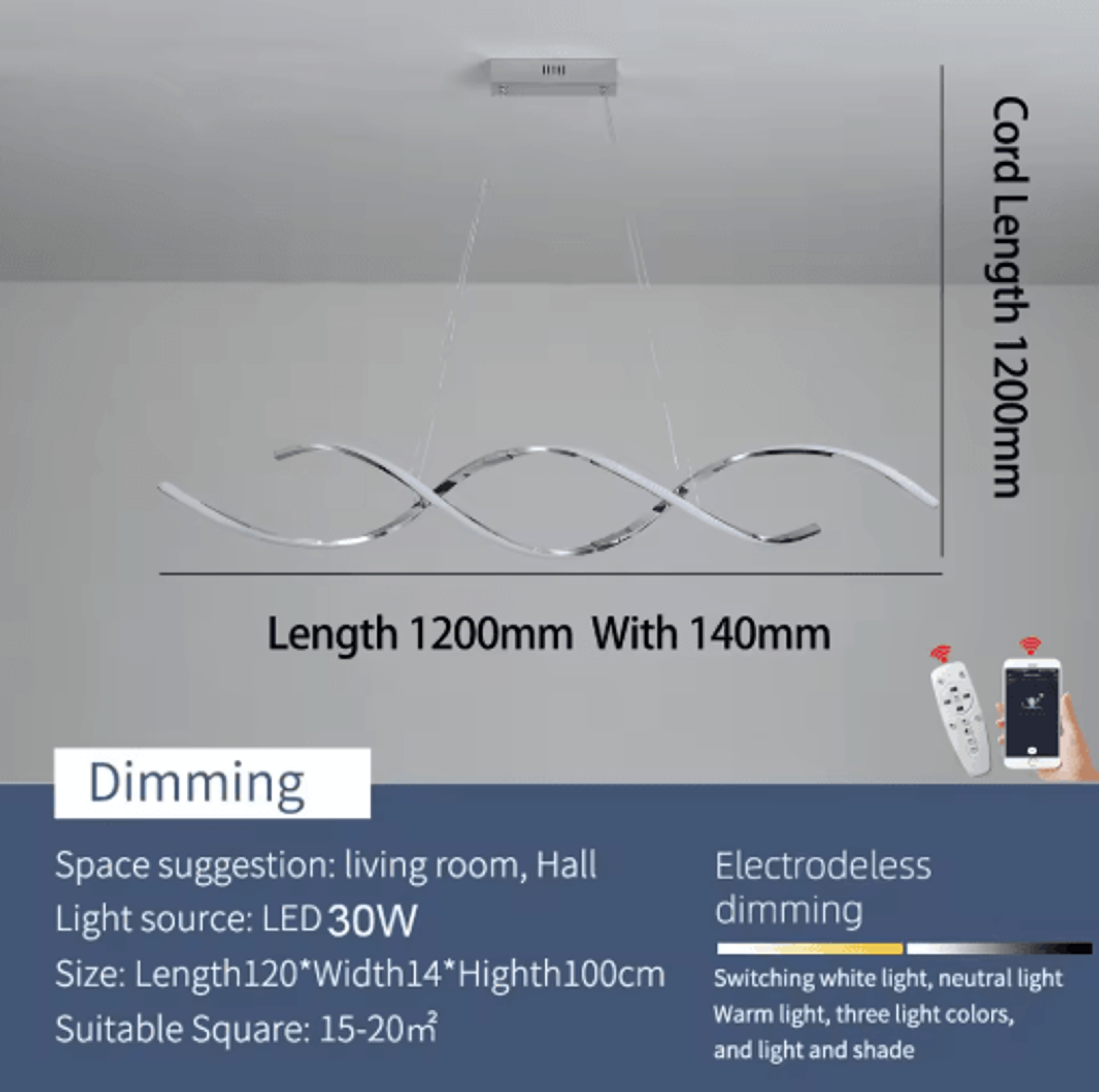 Modern LED Chandelier Minimalist Linear Pendant Light For Dining  Living Spaces 3