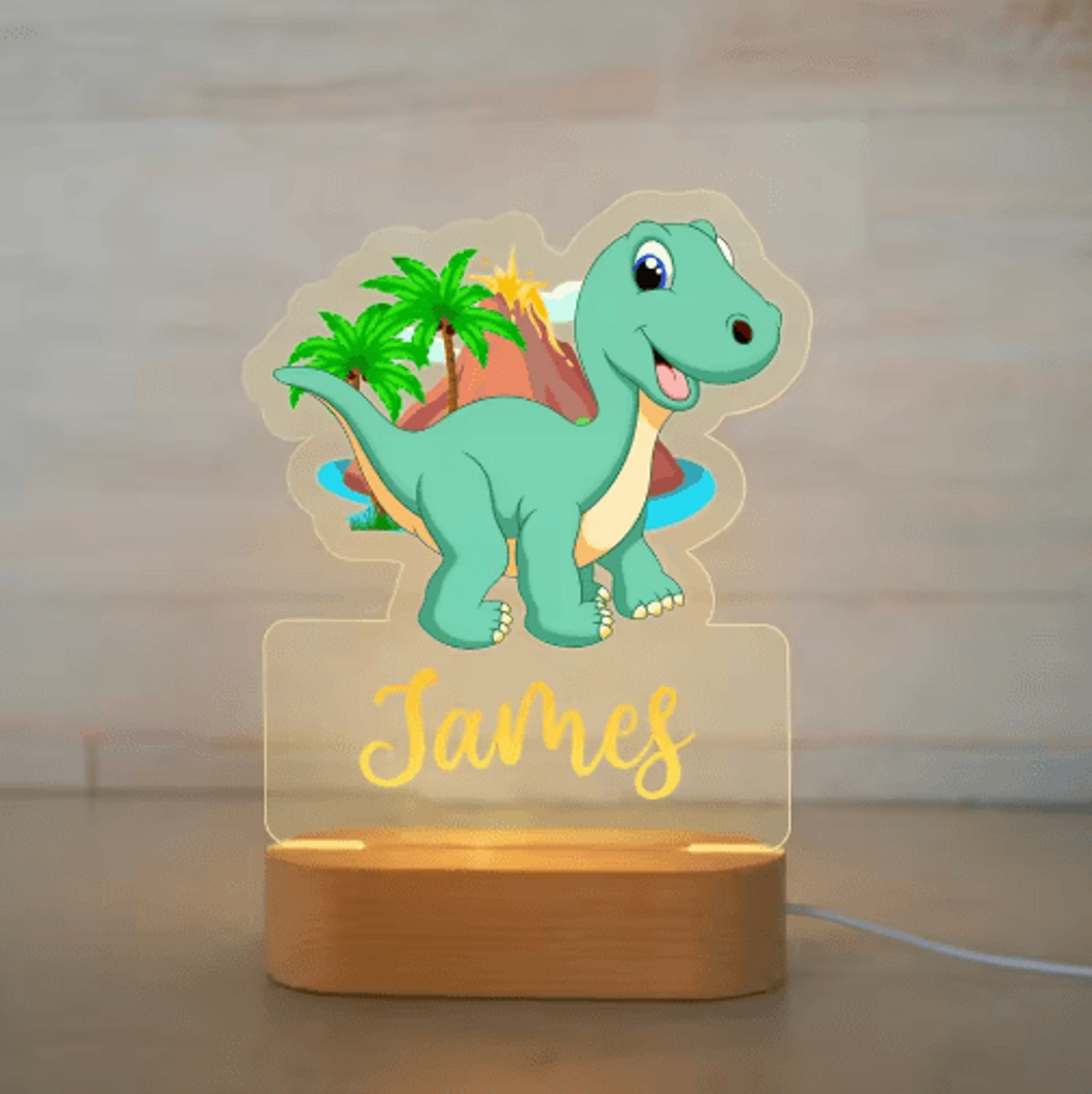Personalized Custom Name Night Light Acrylic USB LED Lamp For Kids 23