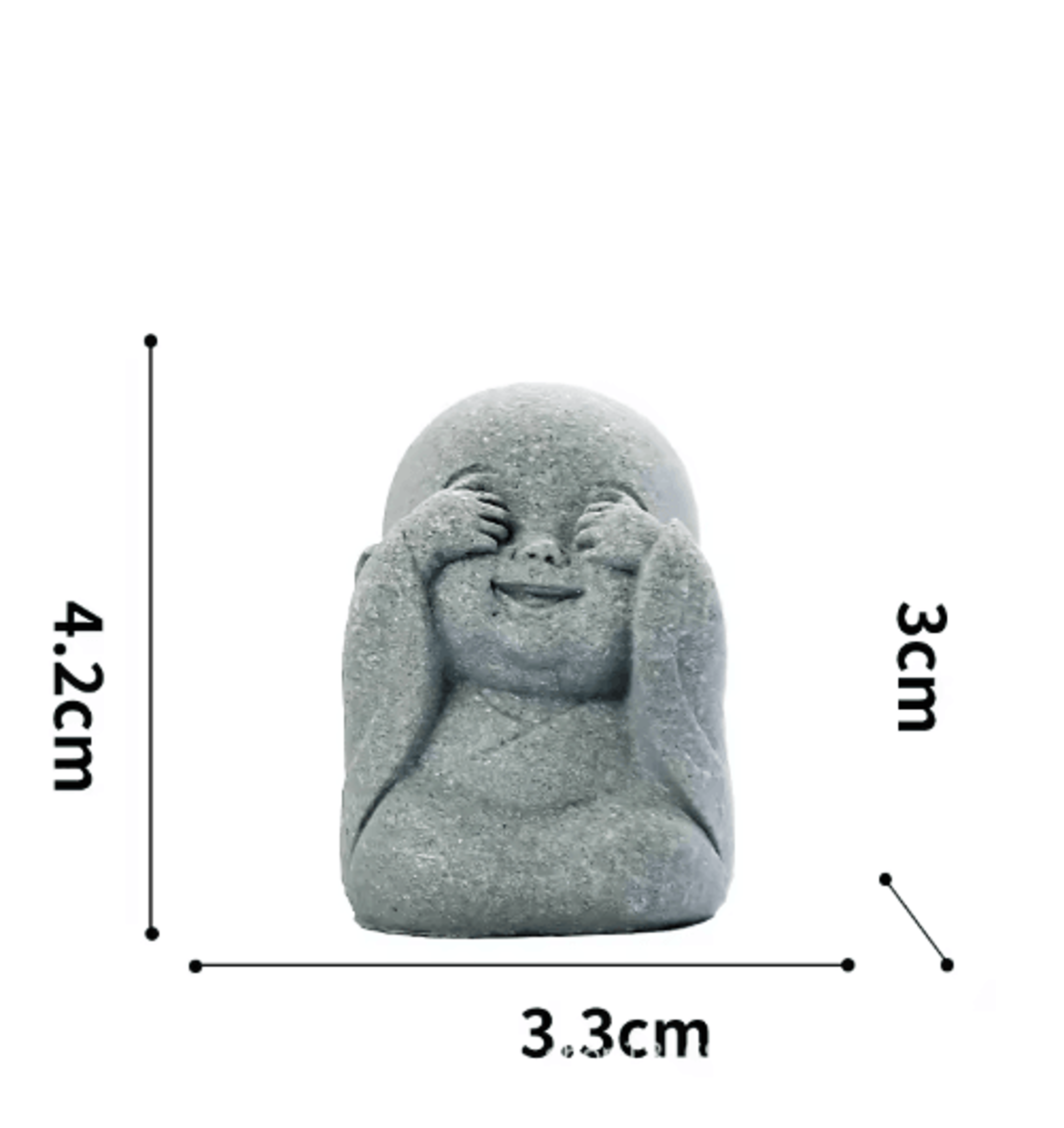 Cute Zen Monk Statues Serene Meditation Decor  Mini Garden Figurines Set 2