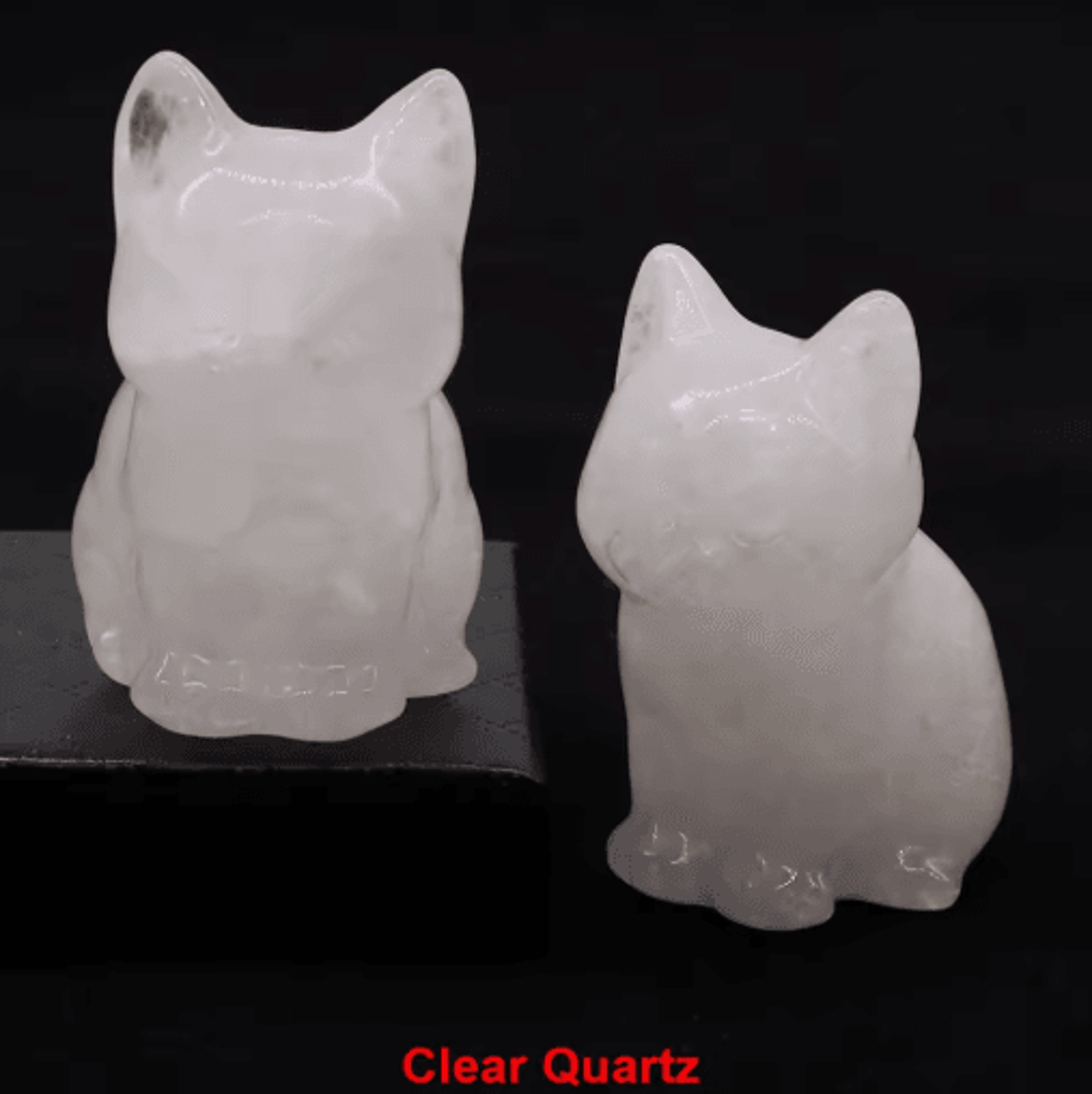 HandCarved Amethyst Cat Figurine Crystal Animal Statue For Chakra Healing  Meditation Decor 3