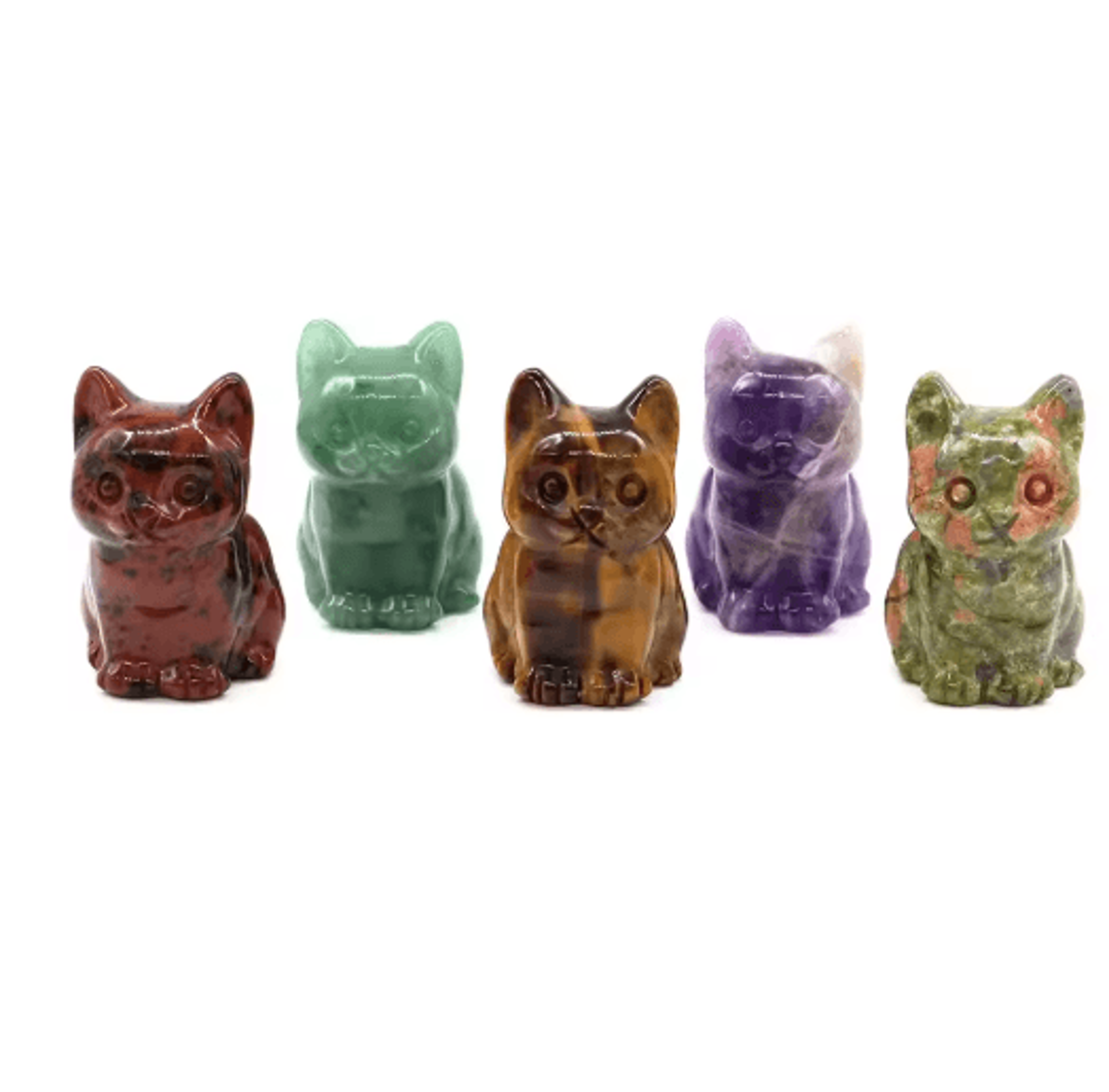 HandCarved Amethyst Cat Figurine Crystal Animal Statue For Chakra Healing  Meditation Decor 14