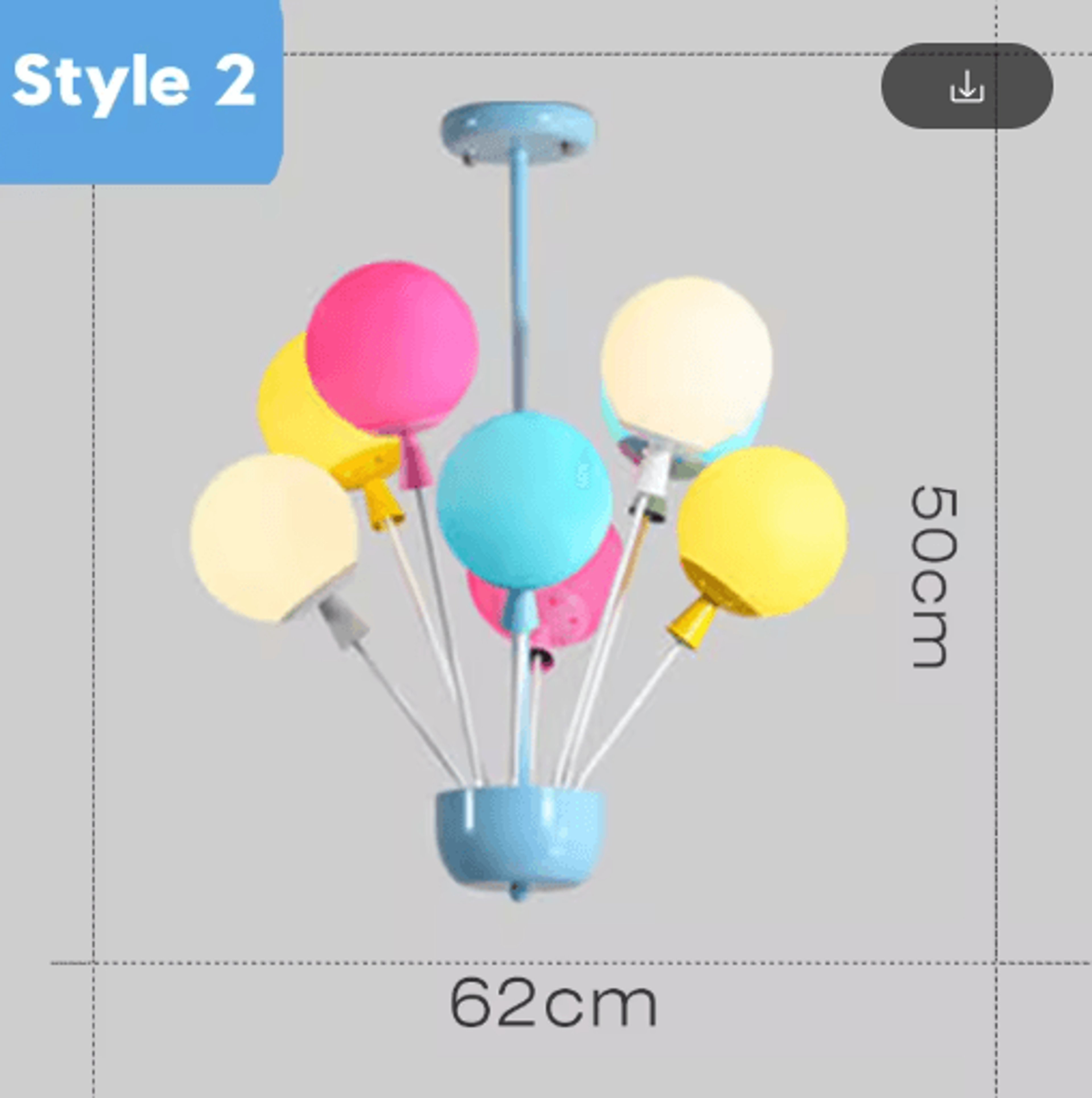 Kids Balloon Chandelier Wooden Sputnik Ceiling Light For Playful Room Decor 2