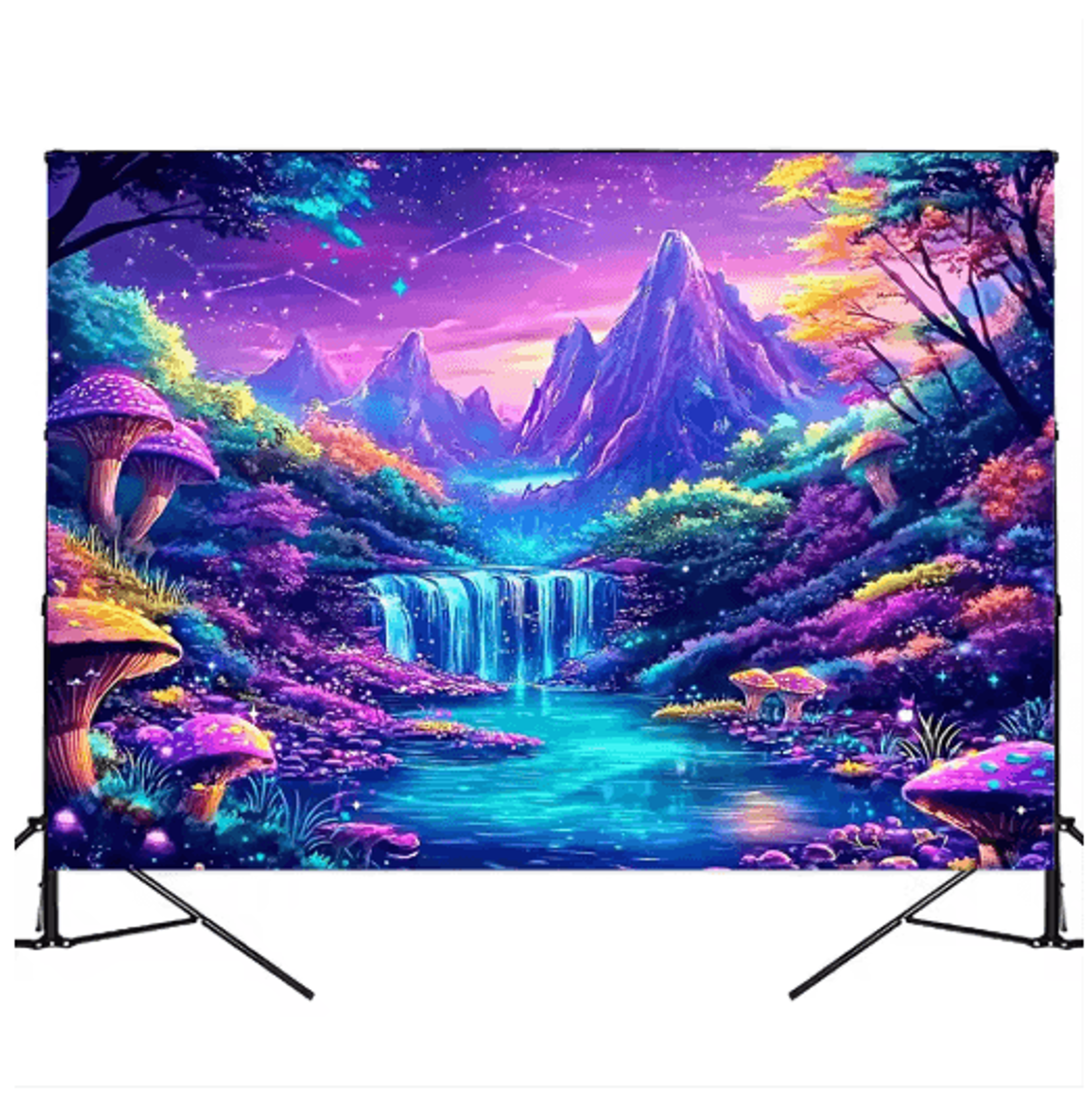 VIKAMA Fantasy Forest Glow Tapestry Blacklight Wall Decor For Dreamy Spaces 3