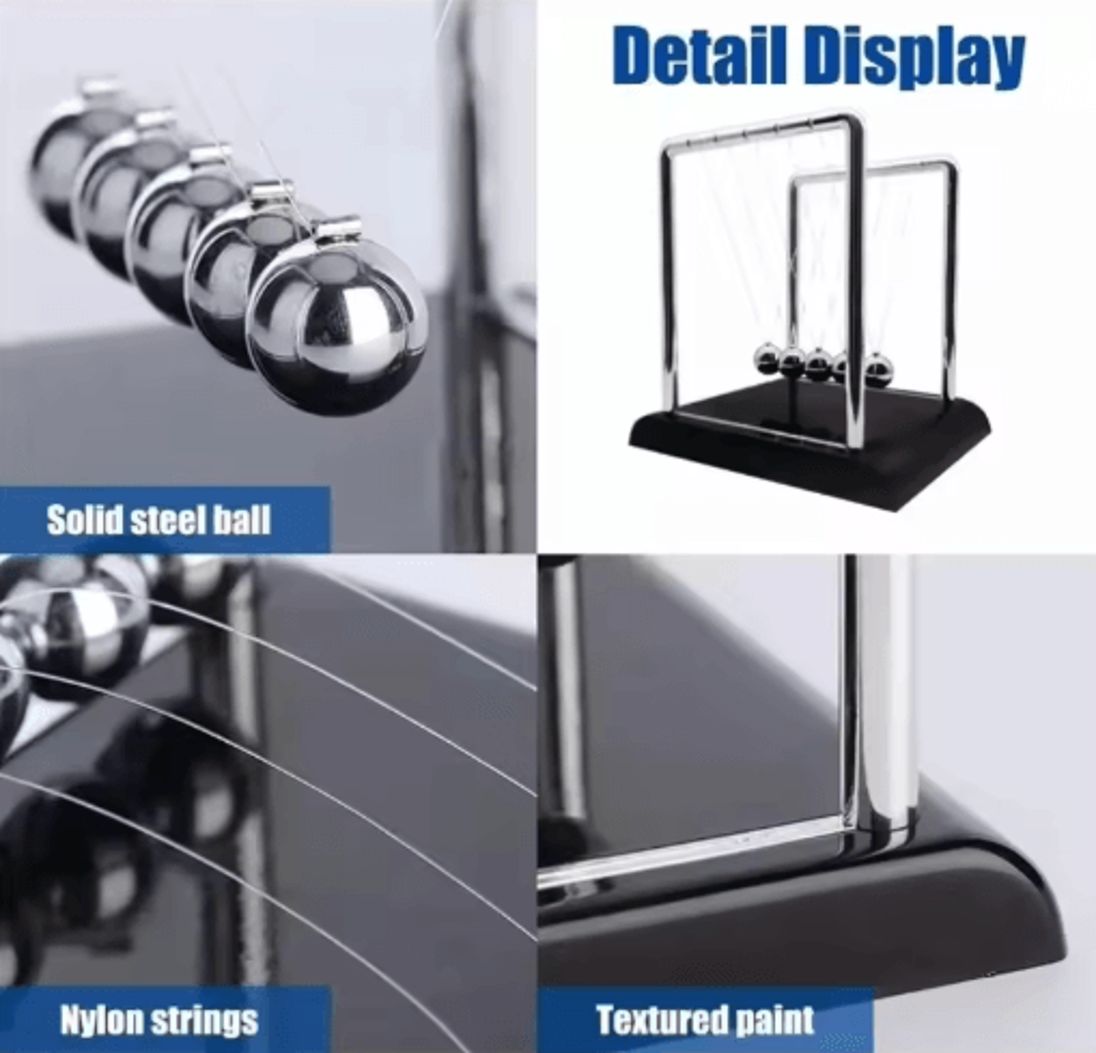Momentum Flow Newtons Cradle Classic Physics Pendulum Desk Toy  Decor 6