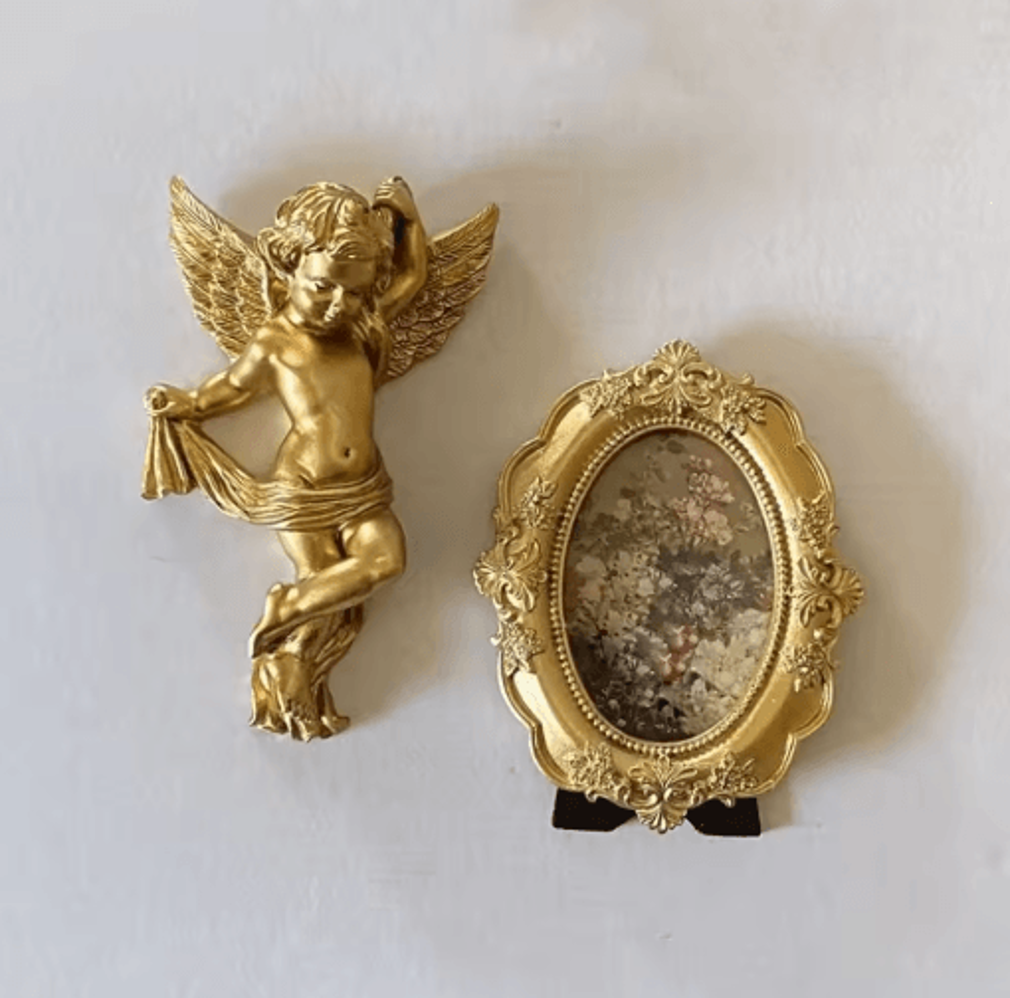 Cute Cherub Angel Wall Hanging Resin Angel Ornament Set For Room Decor 6