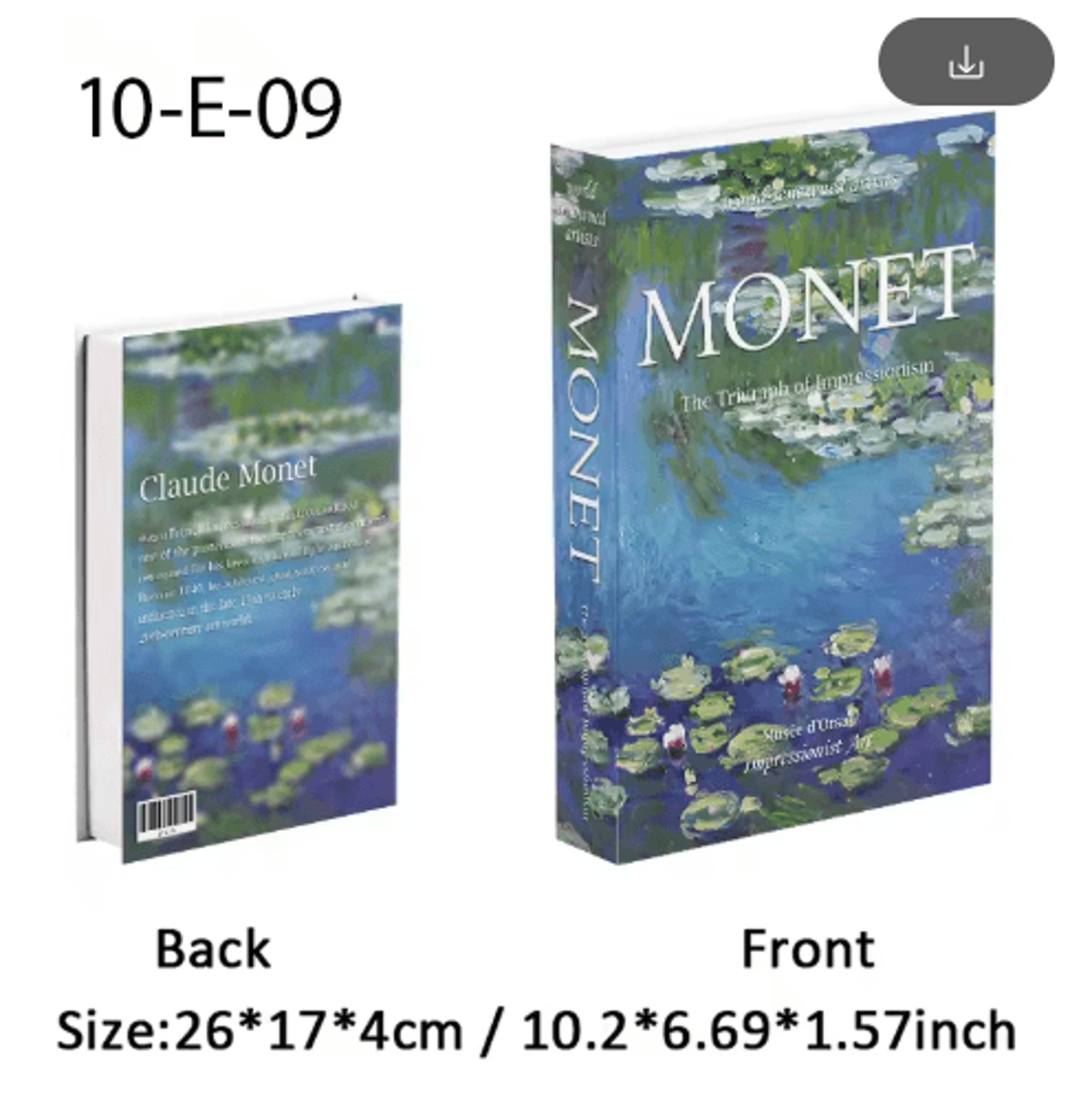 Van Gogh Monet Picasso Decorative Book Storage Box Luxury Hidden Storage Decor 19