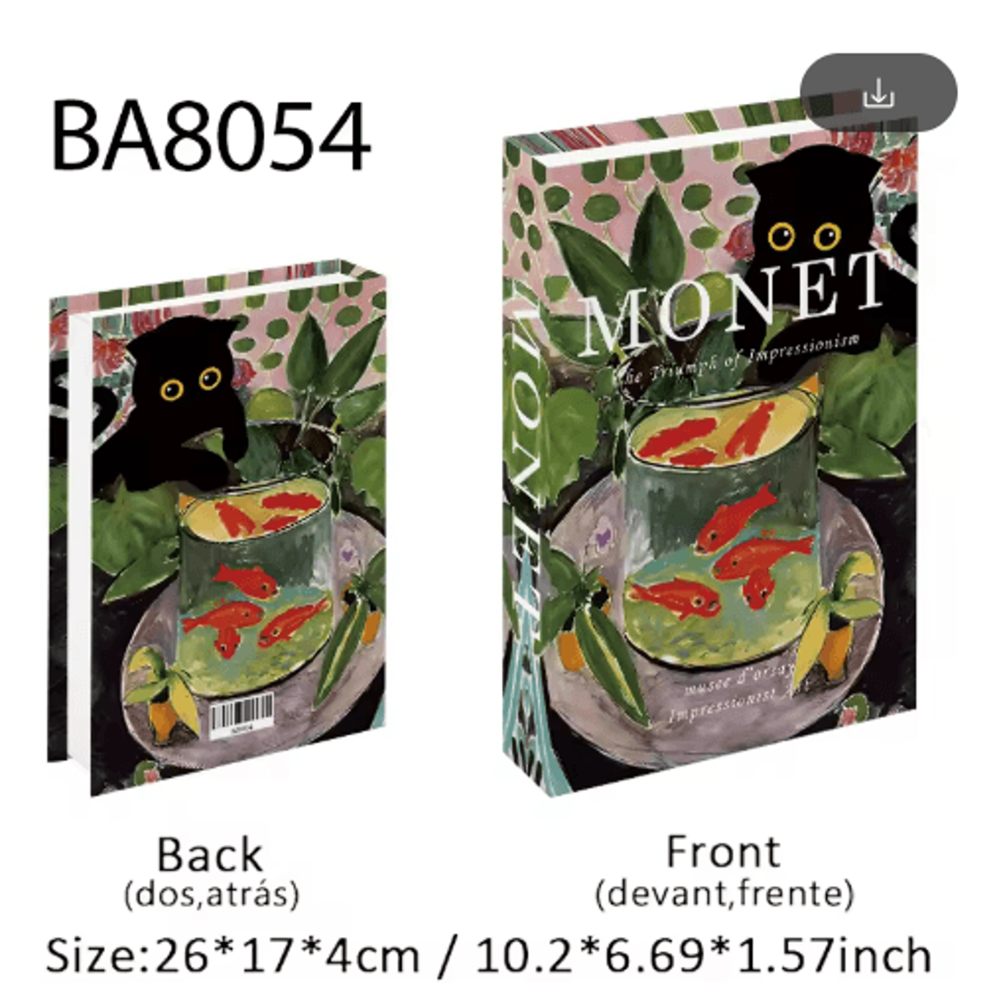 Van Gogh Monet Picasso Decorative Book Storage Box Luxury Hidden Storage Decor 6