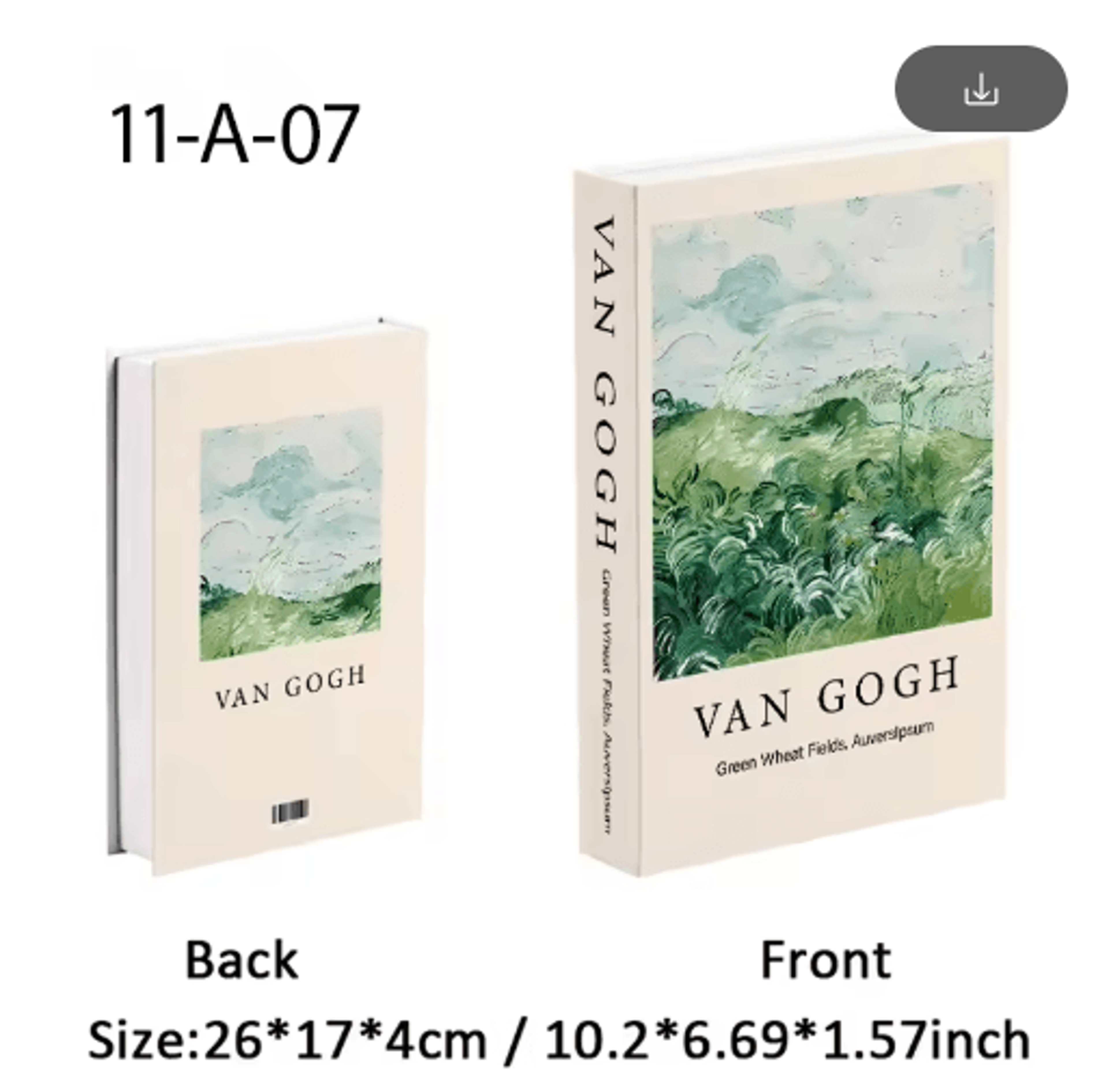 Van Gogh Monet Picasso Decorative Book Storage Box Luxury Hidden Storage Decor 8