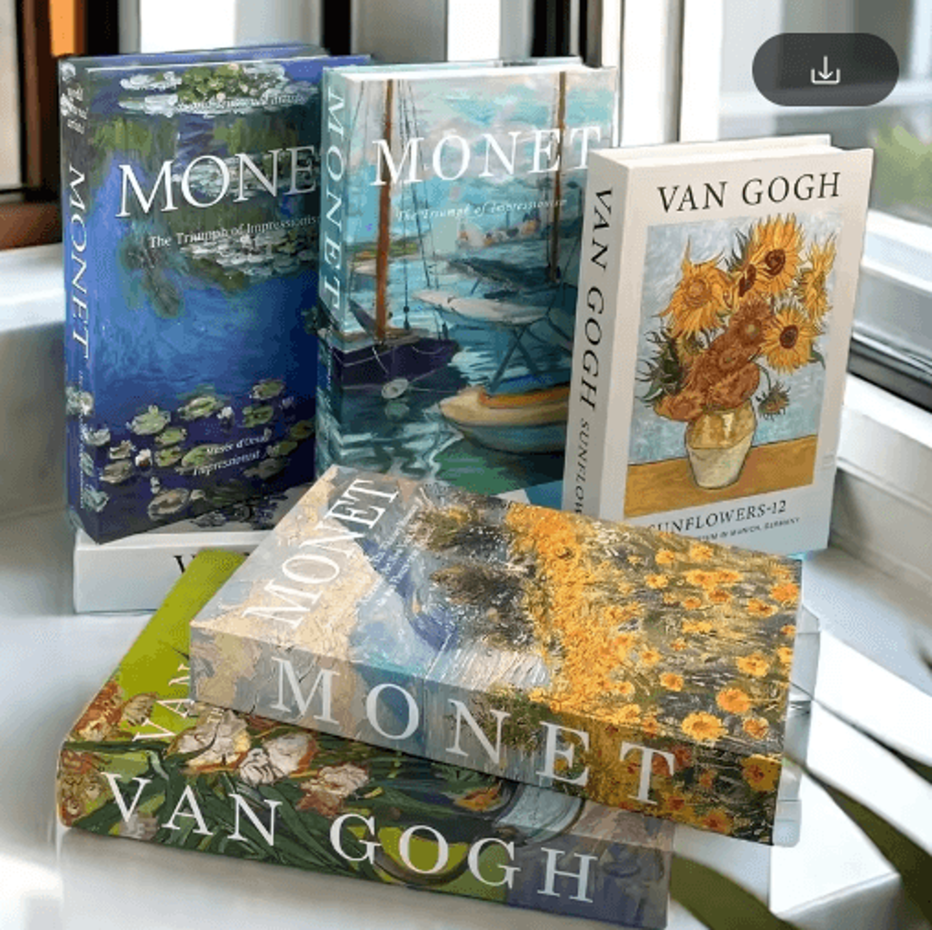 Van Gogh Monet Picasso Decorative Book Storage Box Luxury Hidden Storage Decor 0