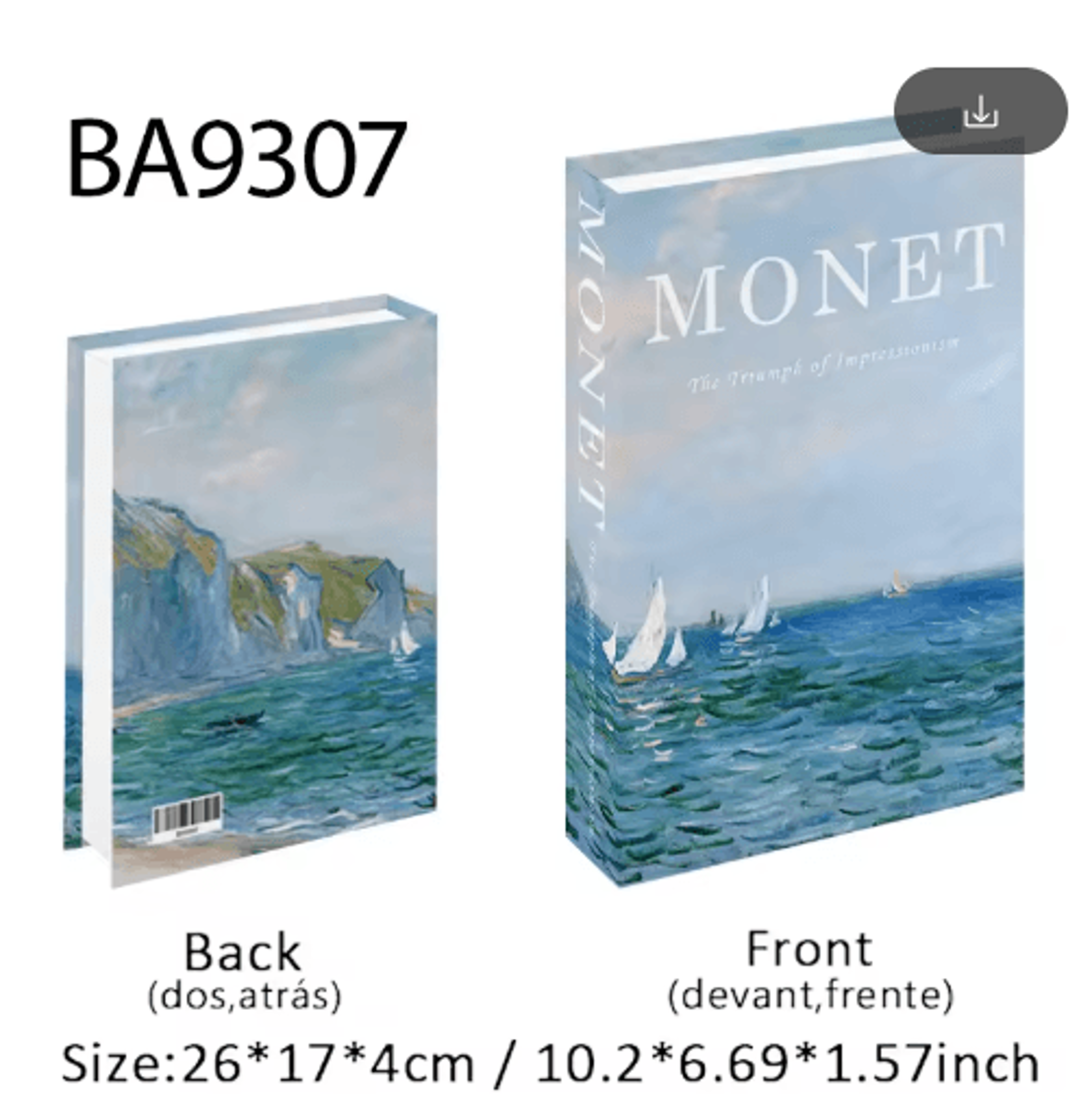 Van Gogh Monet Picasso Decorative Book Storage Box Luxury Hidden Storage Decor 25