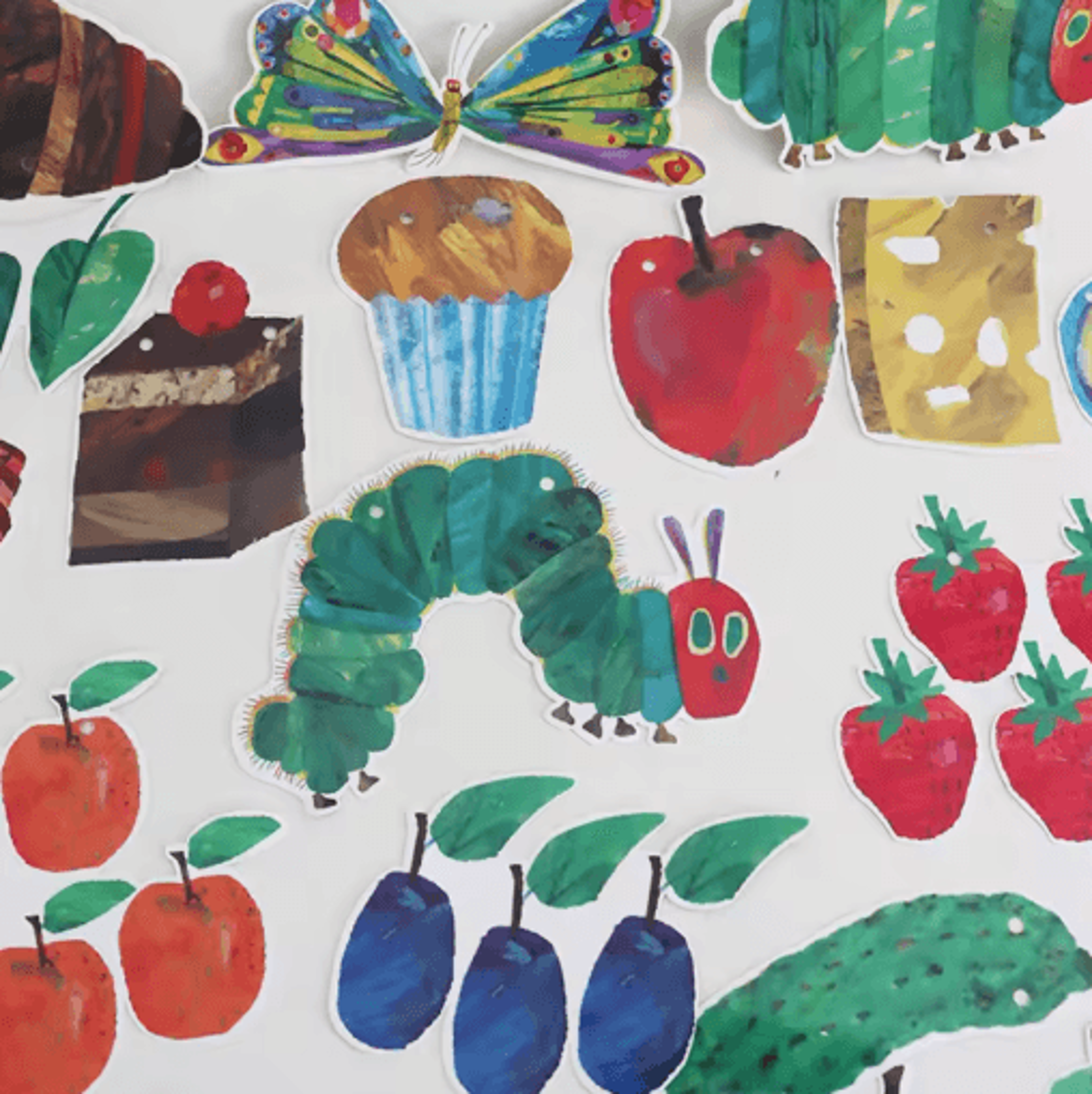 Hungry Caterpillar Classroom Decoration Banner Storybook Party  Wall Decor Set 2