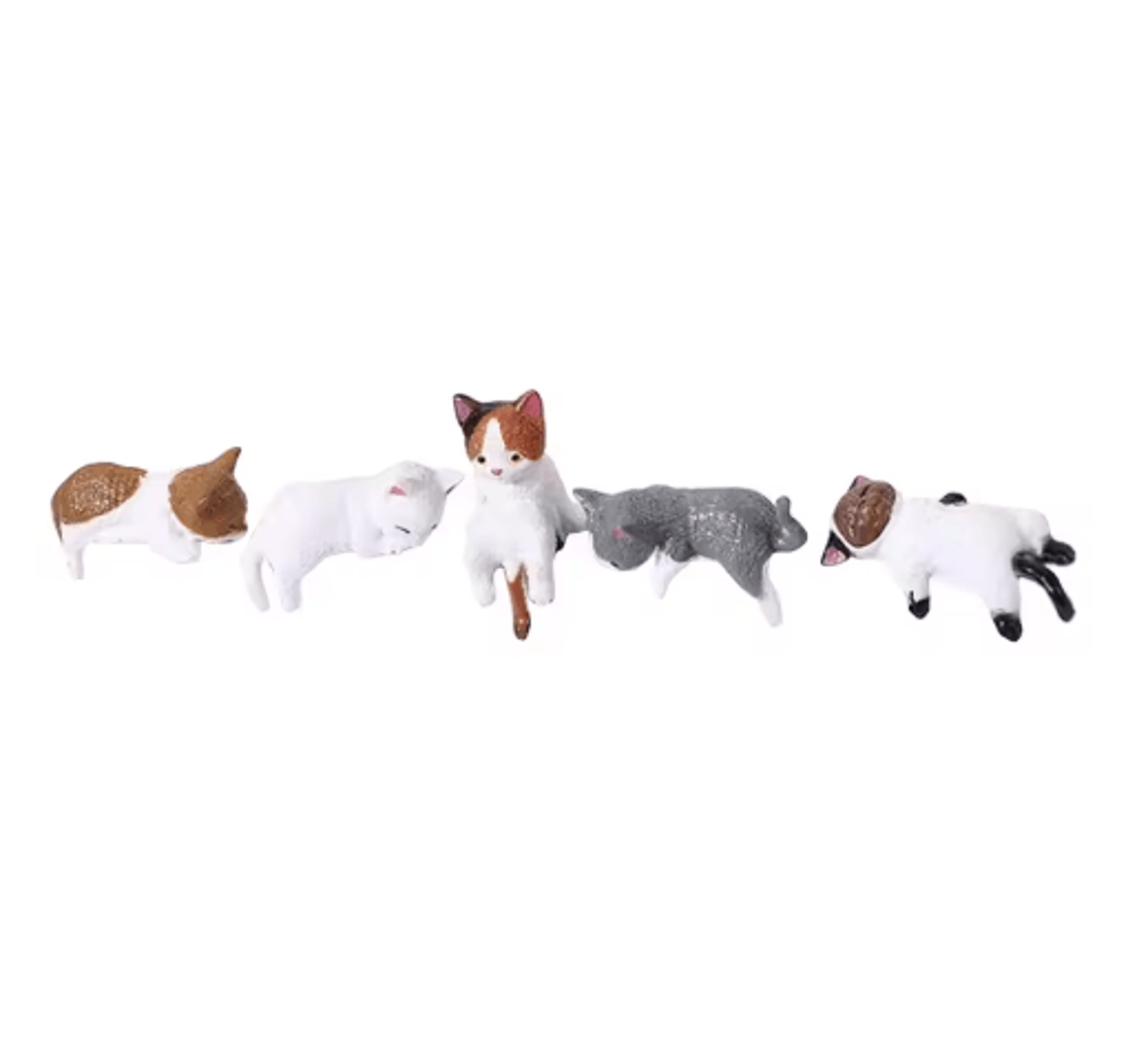 Miniature Cat Figurine Decor  Cute 3D Desk  Shelf Animal Ornament 10