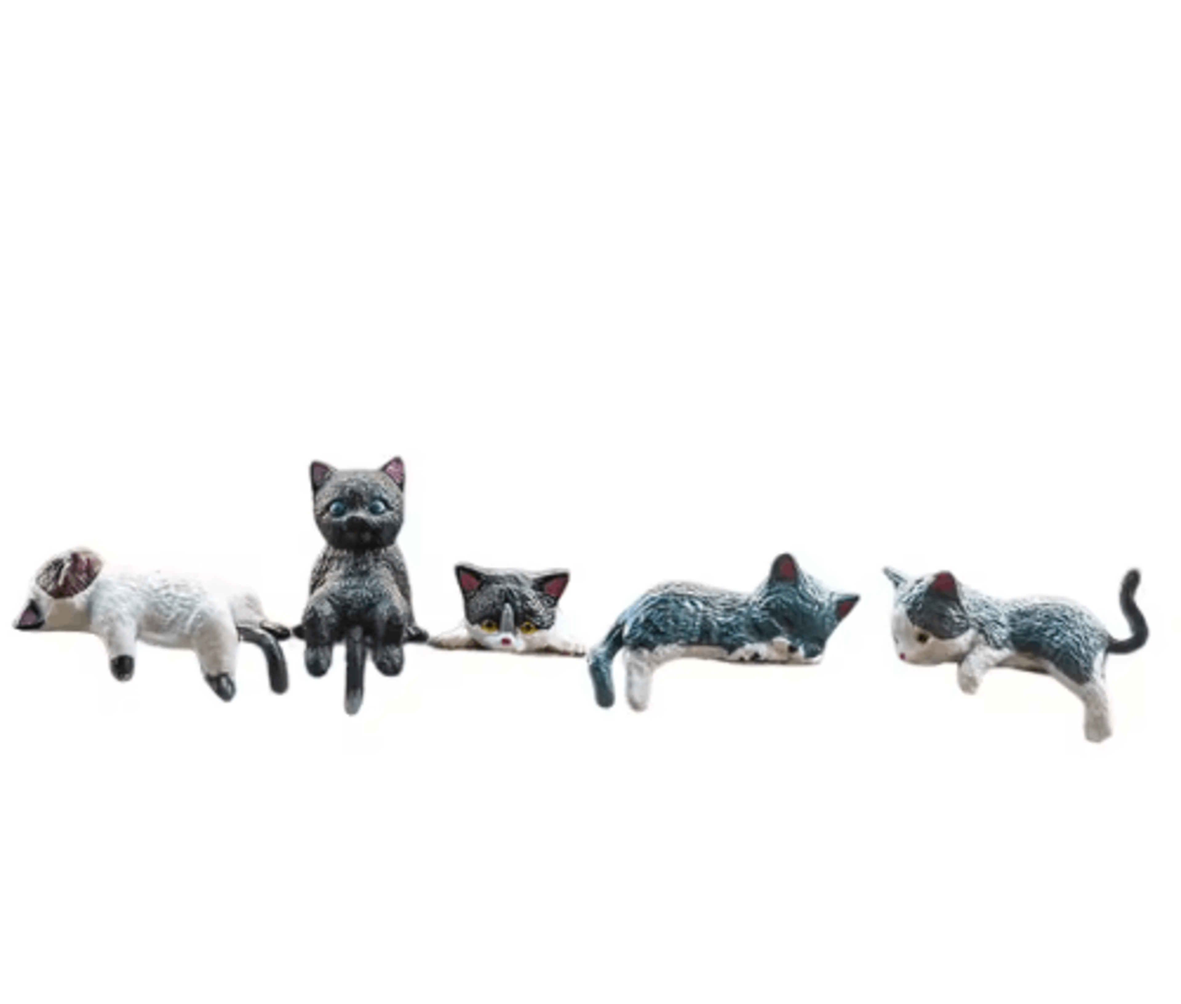 Miniature Cat Figurine Decor  Cute 3D Desk  Shelf Animal Ornament 4