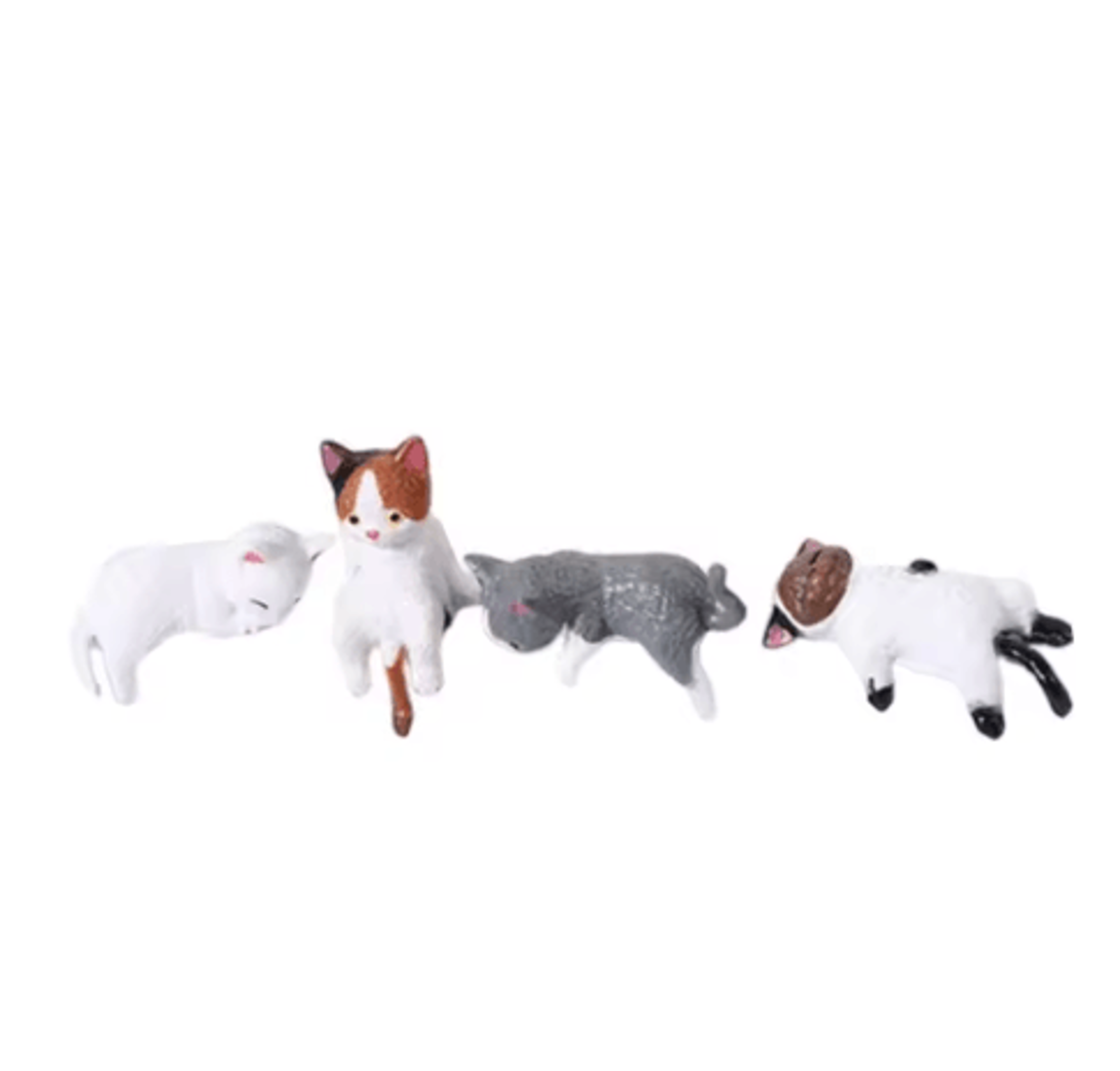 Miniature Cat Figurine Decor  Cute 3D Desk  Shelf Animal Ornament 8