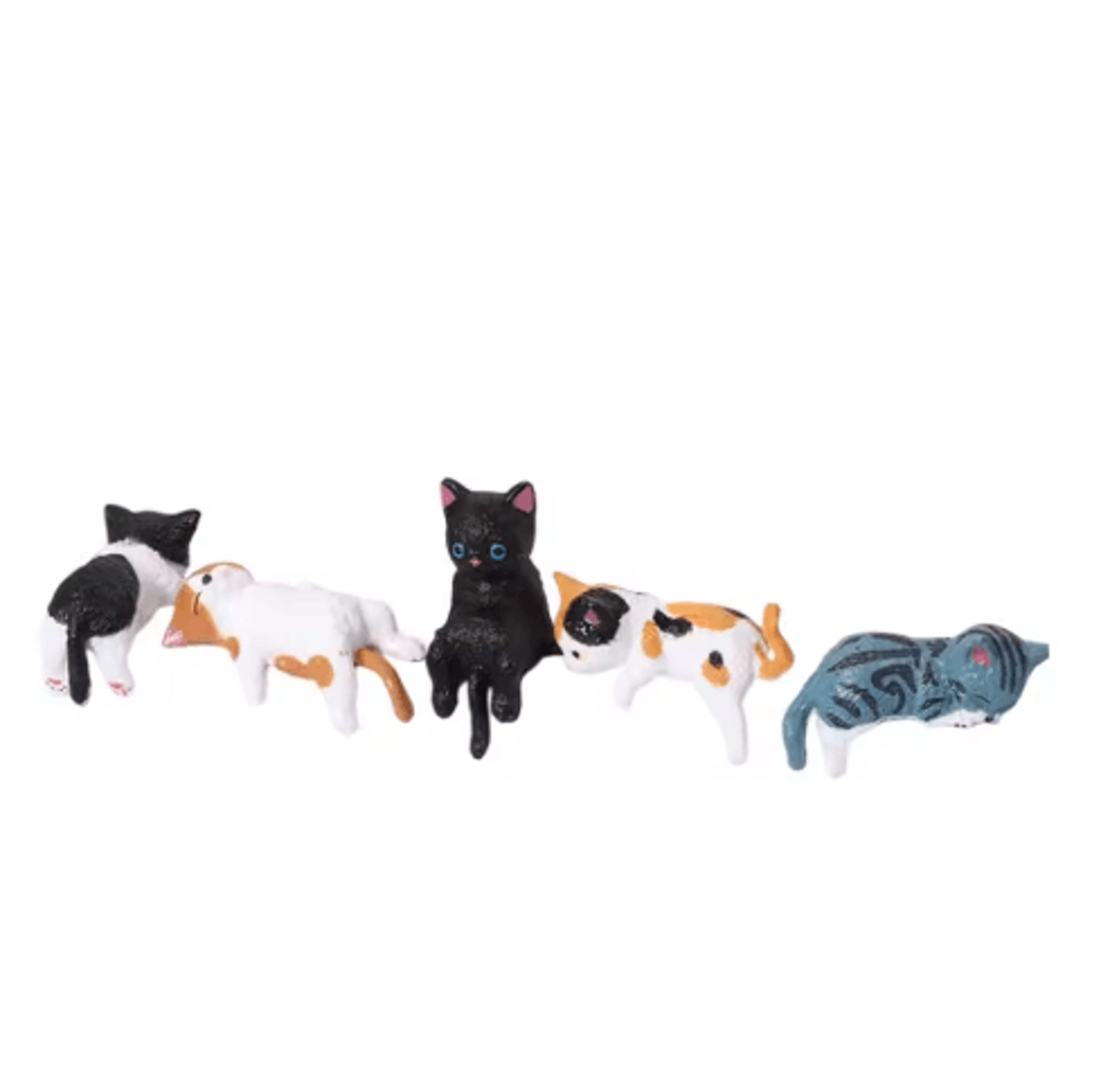 Miniature Cat Figurine Decor  Cute 3D Desk  Shelf Animal Ornament 9
