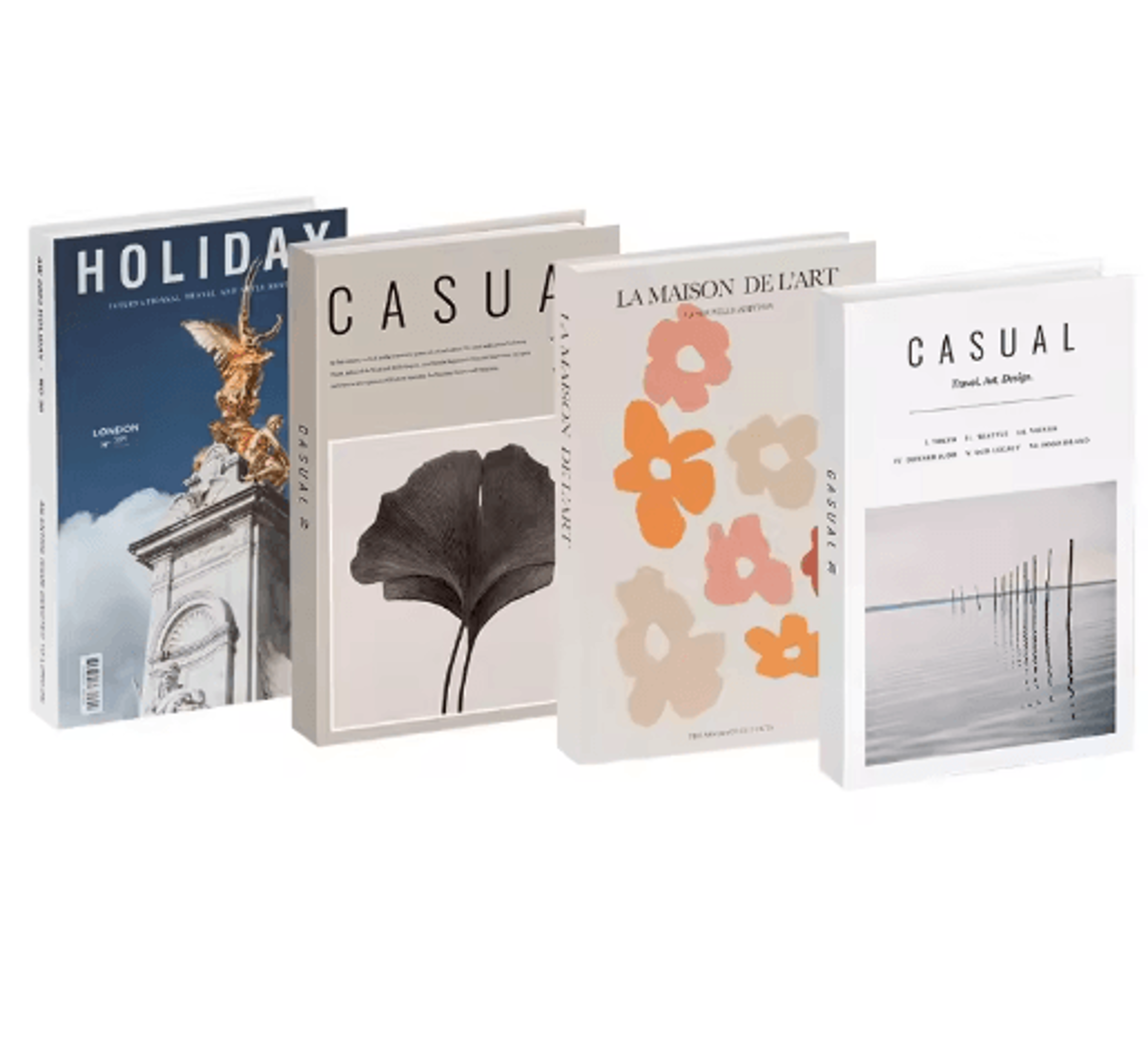 Aesthetic Decorative Fake Books Set  Designer Coffee Table  Bookshelf Decor 4pcs 6
