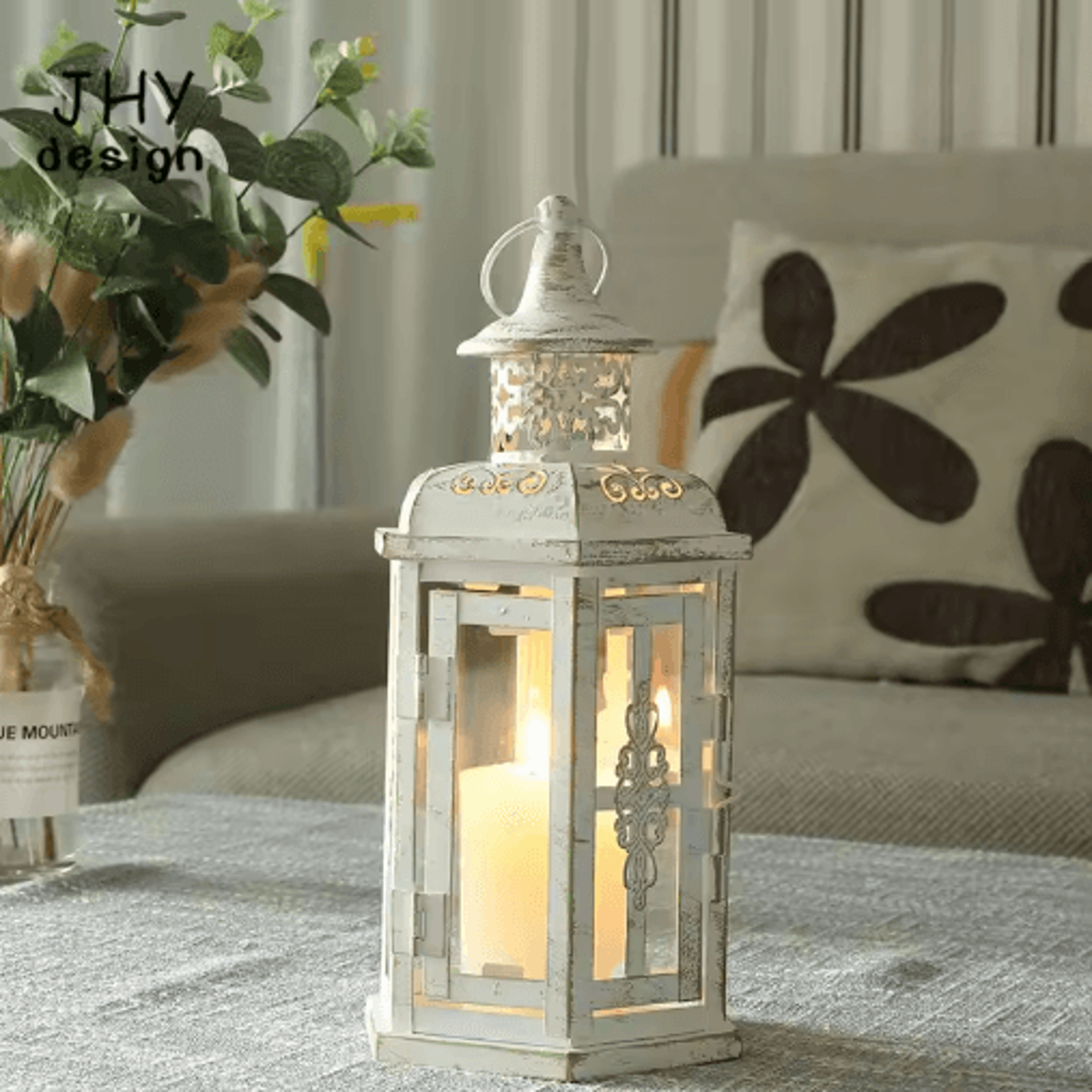 Vintage Hanging Candle Lantern 11 Metal Decorative Lantern For Indoor  Outdoor Decor 6