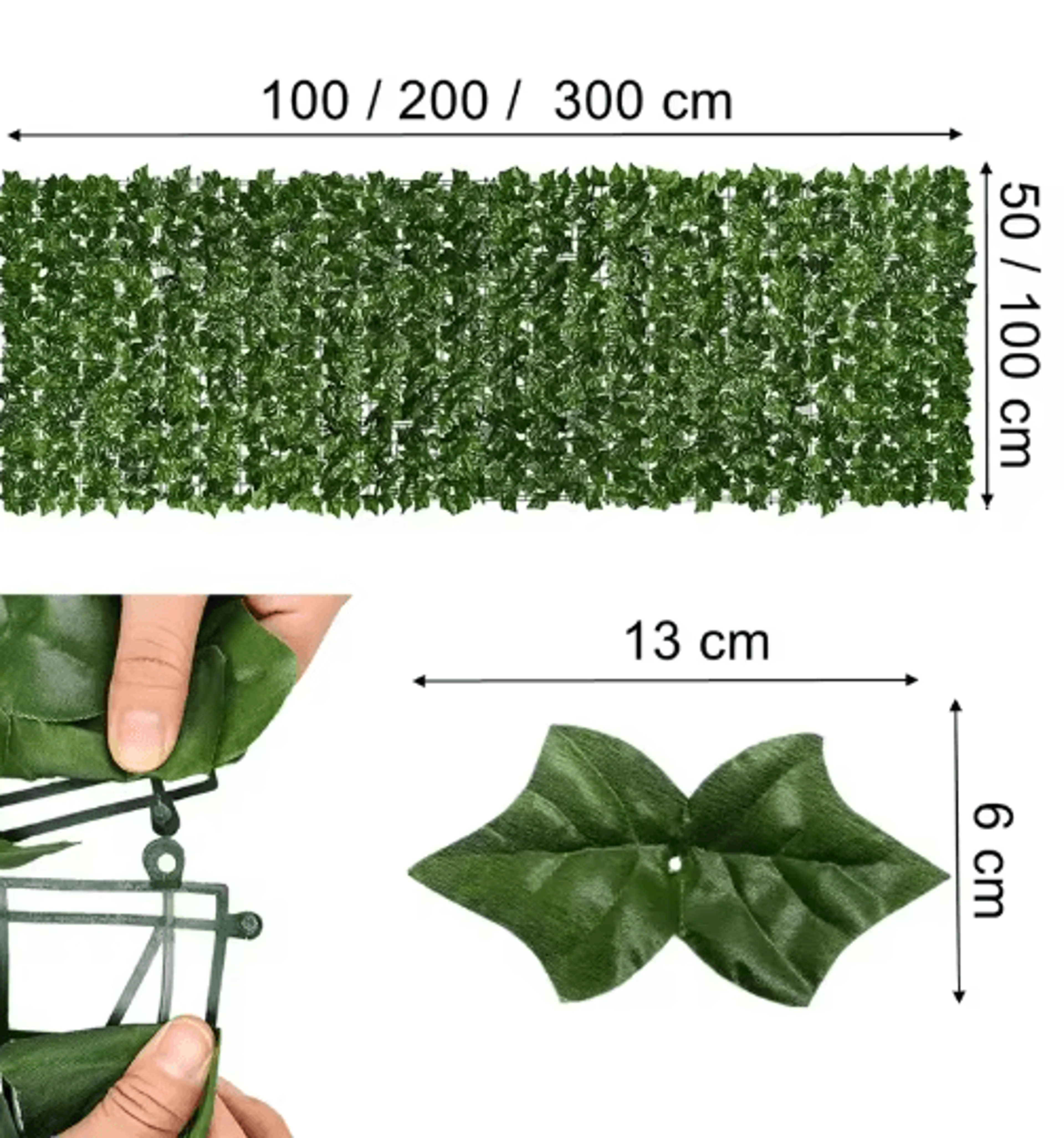 Artificial Ivy Hedge Fence Panel Faux Leaf Privacy Screen For Balcony  Garden 12