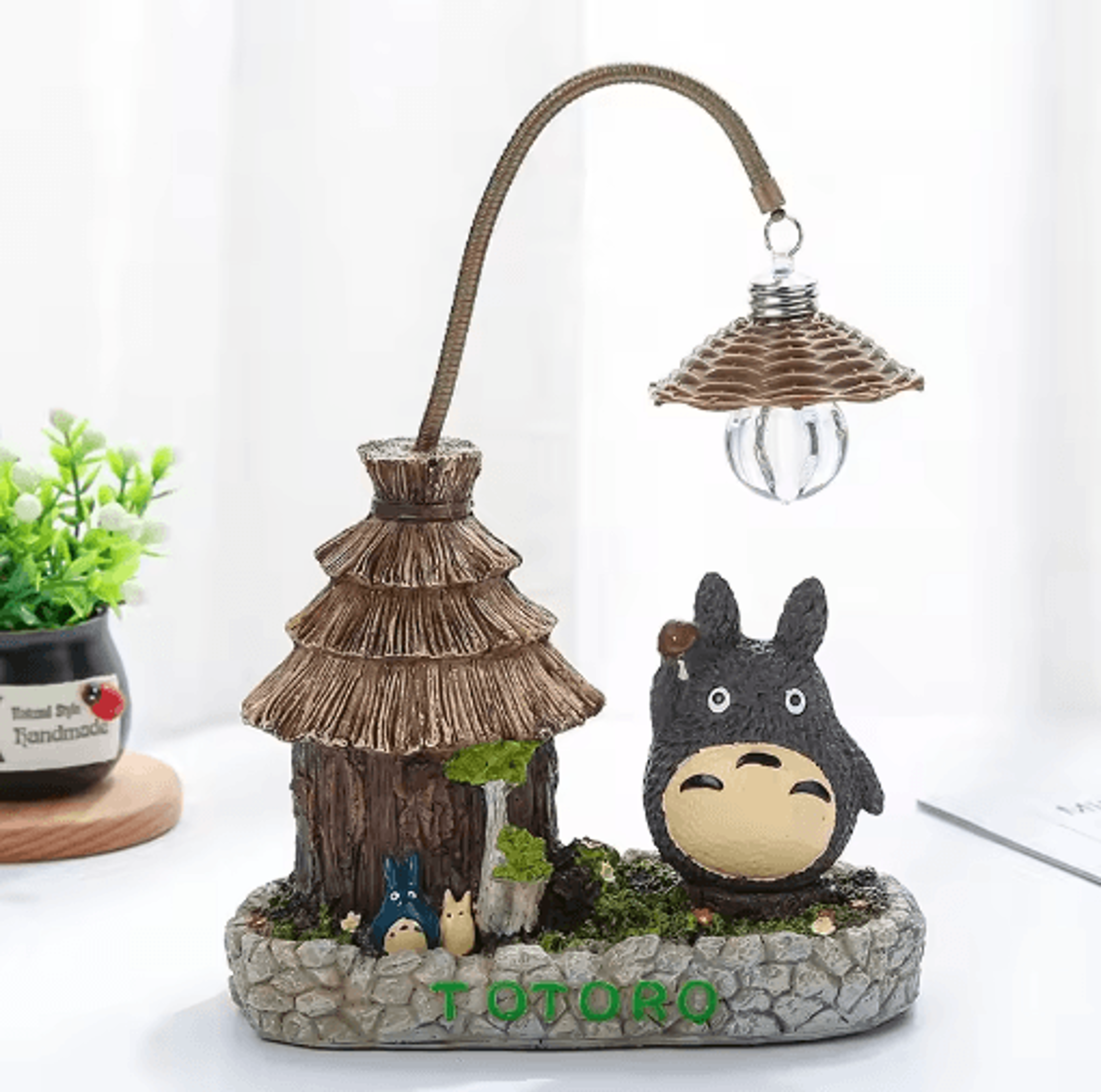 Cartoon Anime Wooden House Night Light Cute Mini Desk Lamp Decor 6