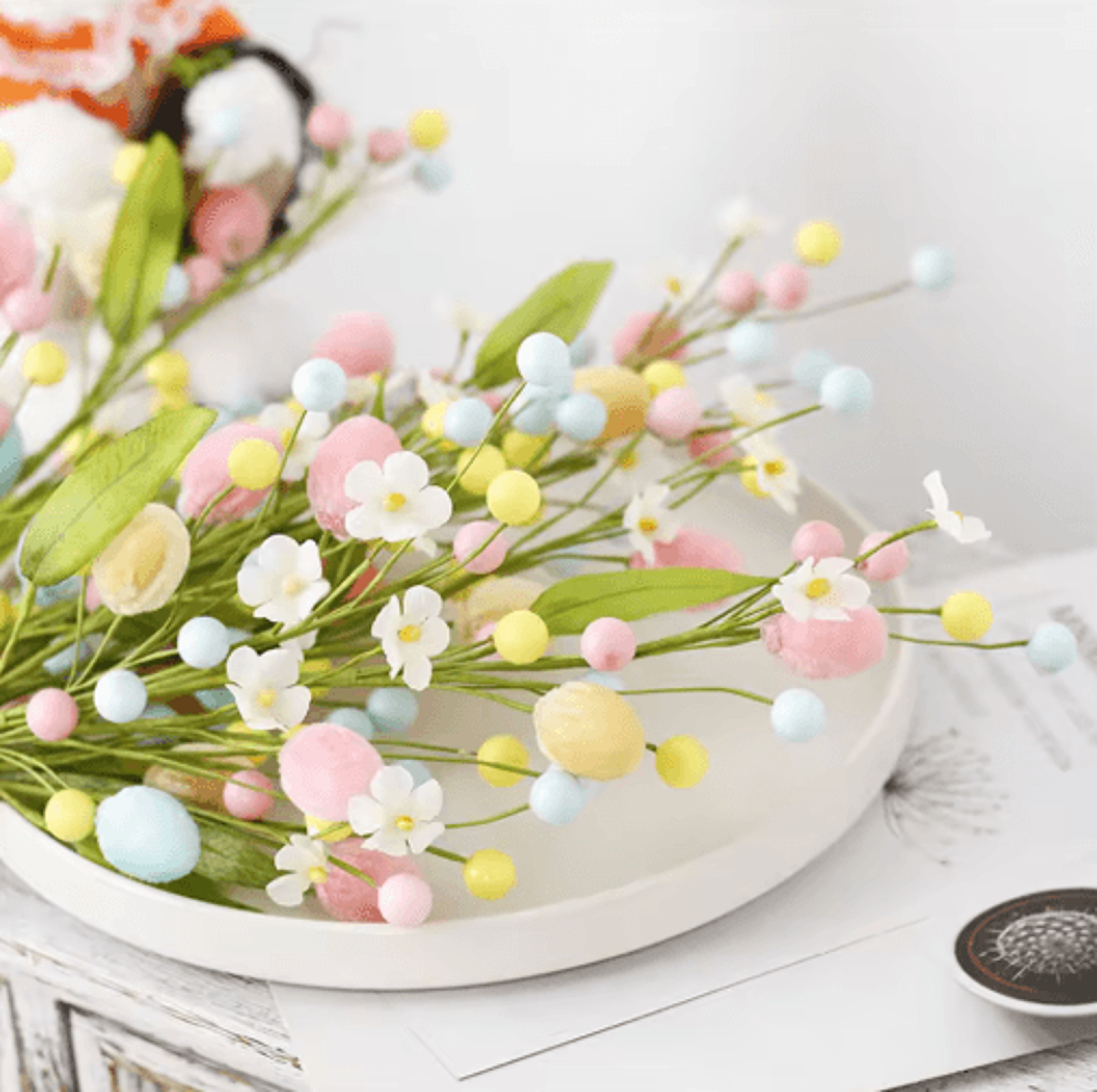 Easter Egg Tree Branch Decor Artificial Spring Branch For Festive Home Styling 13
