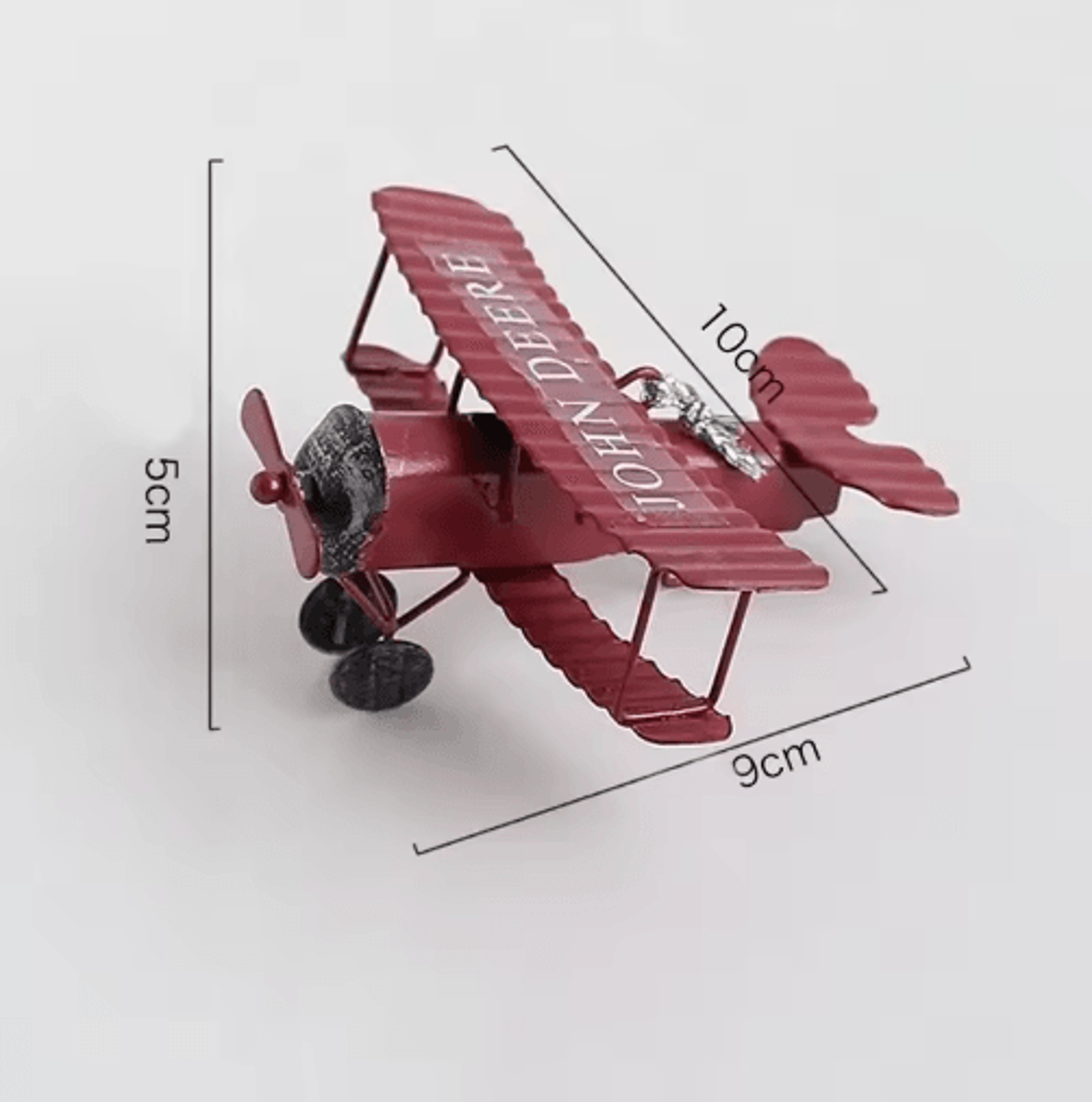 Vintage Tin Airplane Model  Wrought Iron Aircraft Desk  Car Decor 2