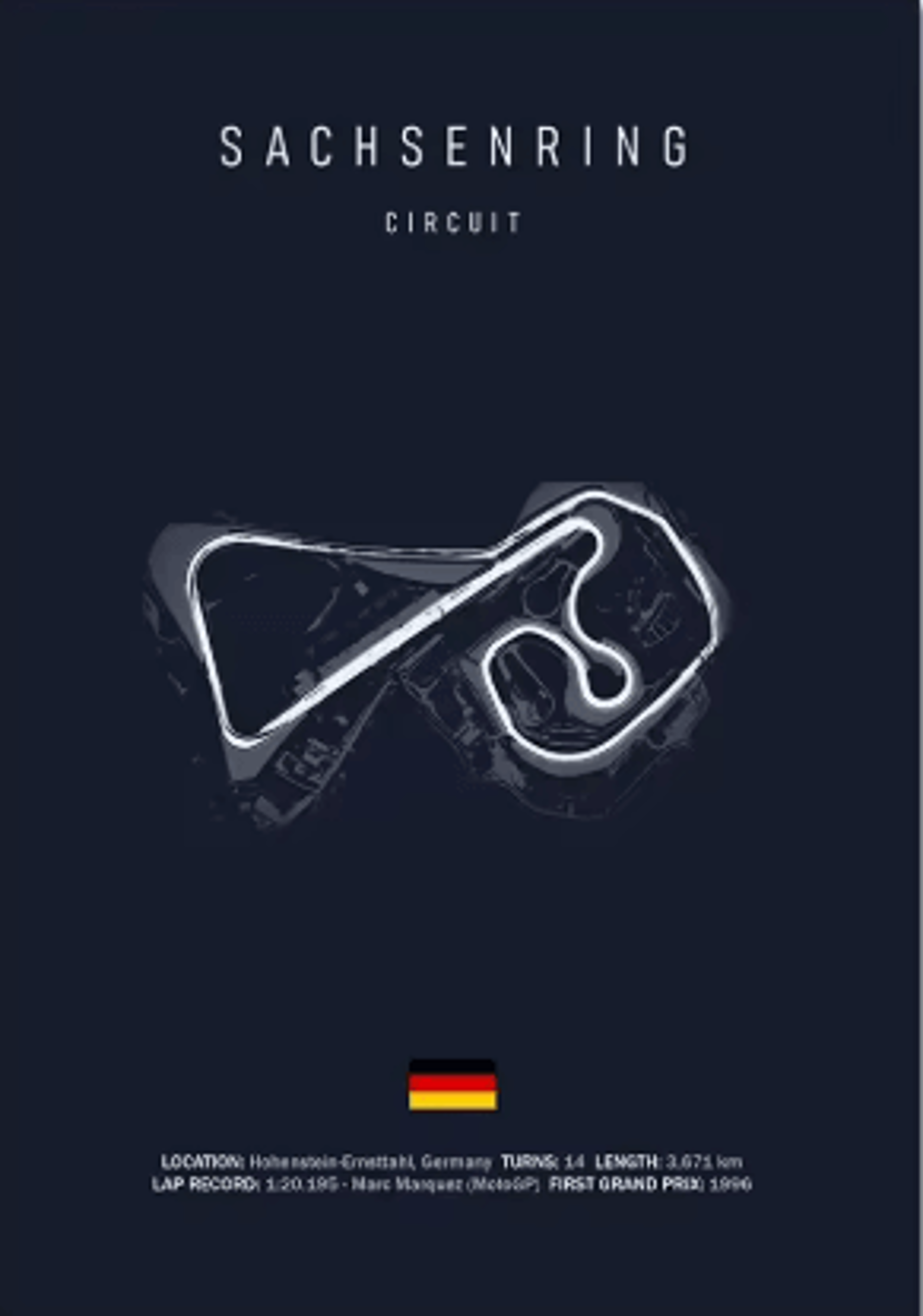 F1 Circuit Wall Art Set Nurburgring Monza  Silverstone Race Track Canvas Prints 11