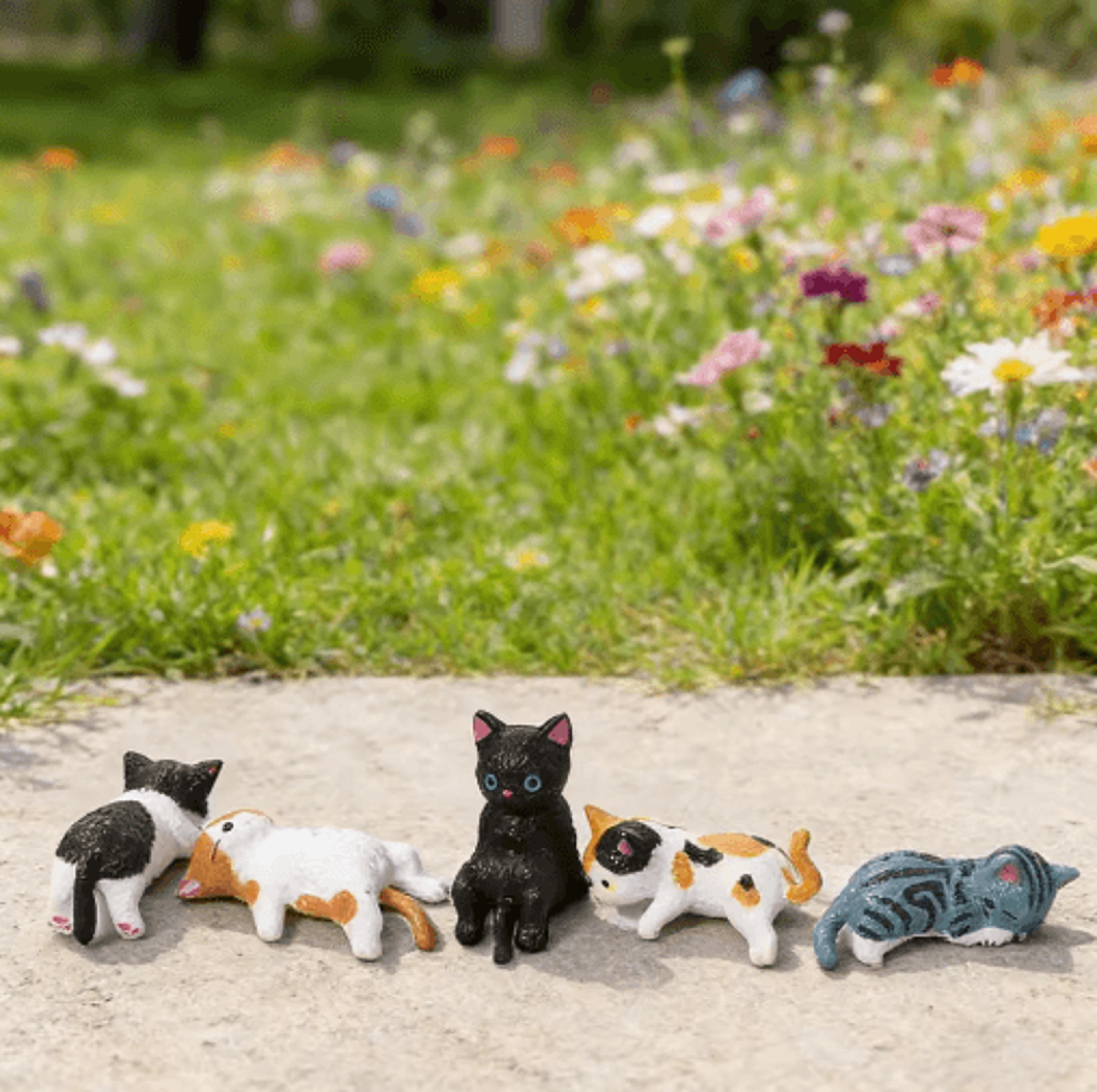 Kawaii Cat Monitor Toppers Set Cute Desk Decor  Screen Edge Figurines 5 Pack 3