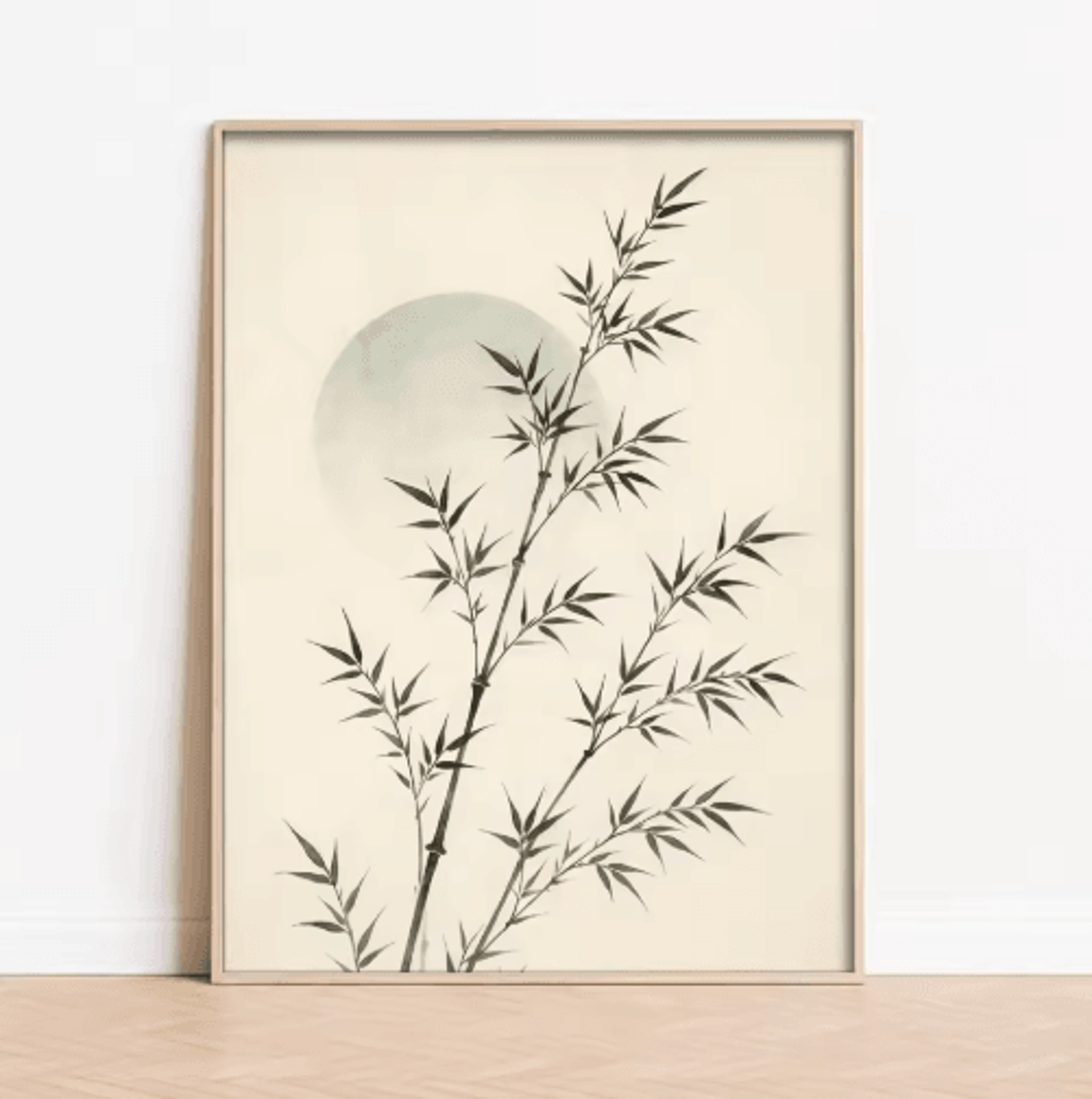 Frameless Japanese Pine Tree Wall Art Zen Nature Poster Print For Calm Interiors 5