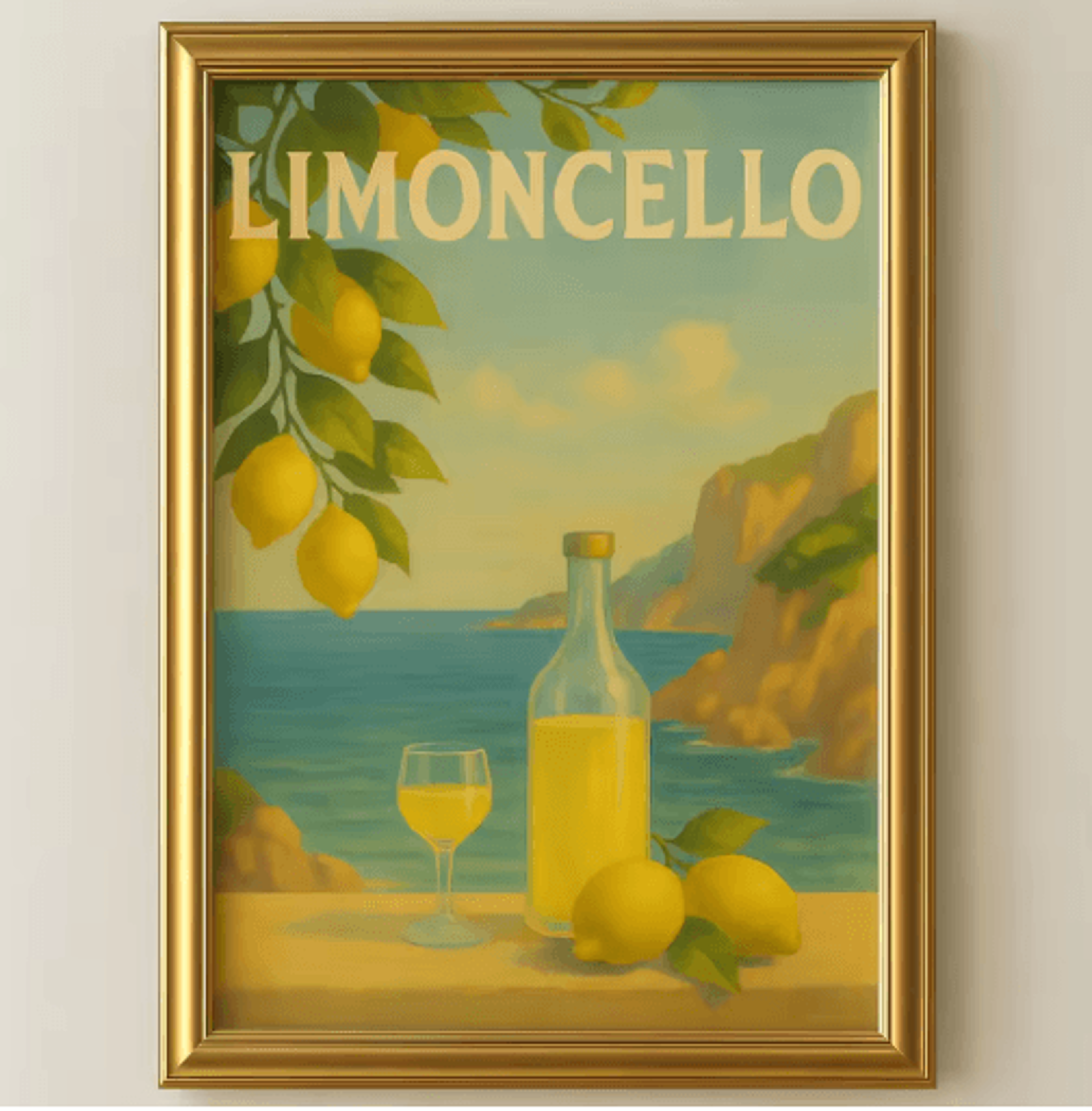 Italian Lemon Tree Wall Art Cottage Core Spring Landscape Canvas Print Unframed 5
