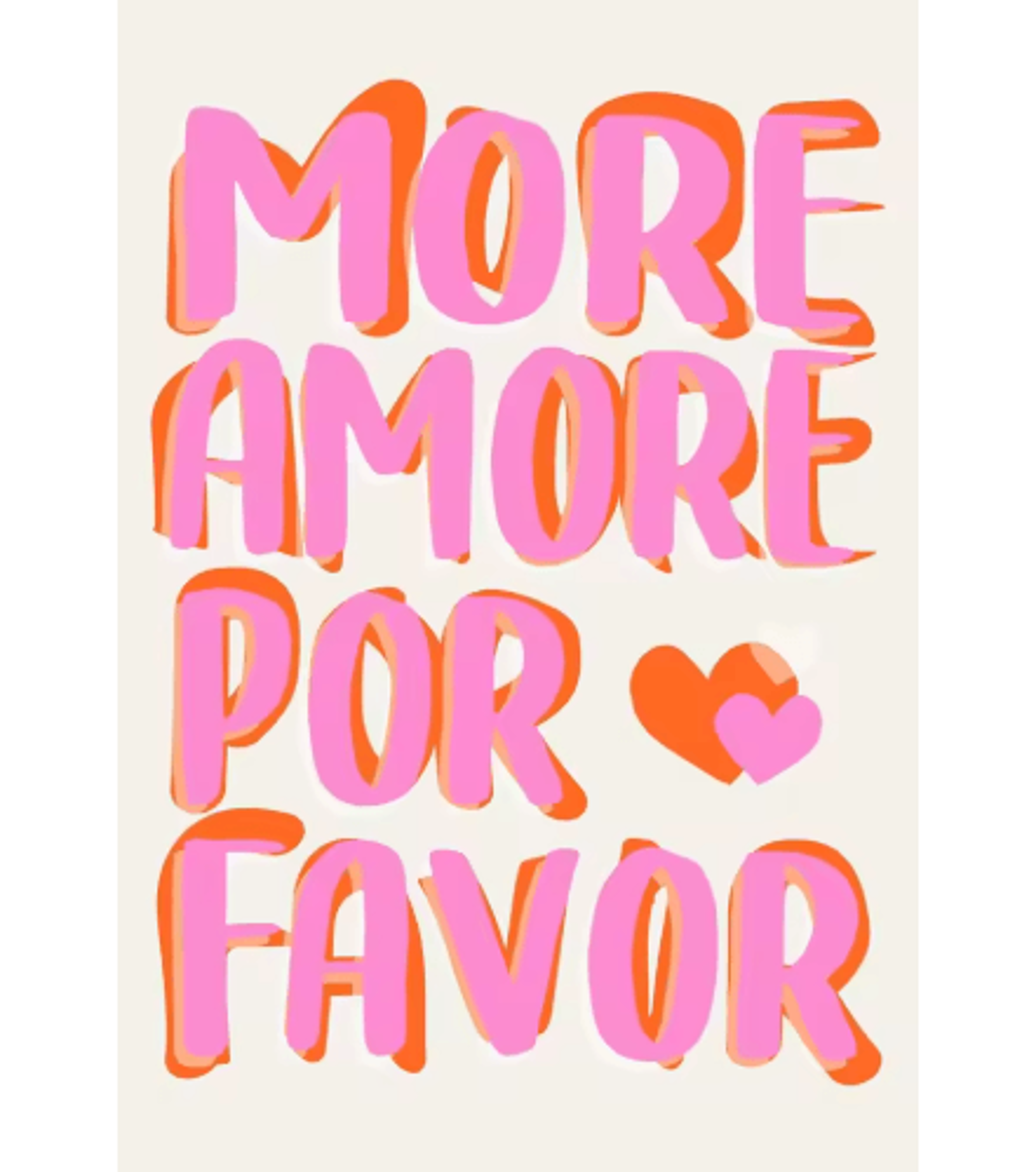 Nordic Pink Quote Wall Art  More Amor Por Favor Eclectic Love Canvas Print 7