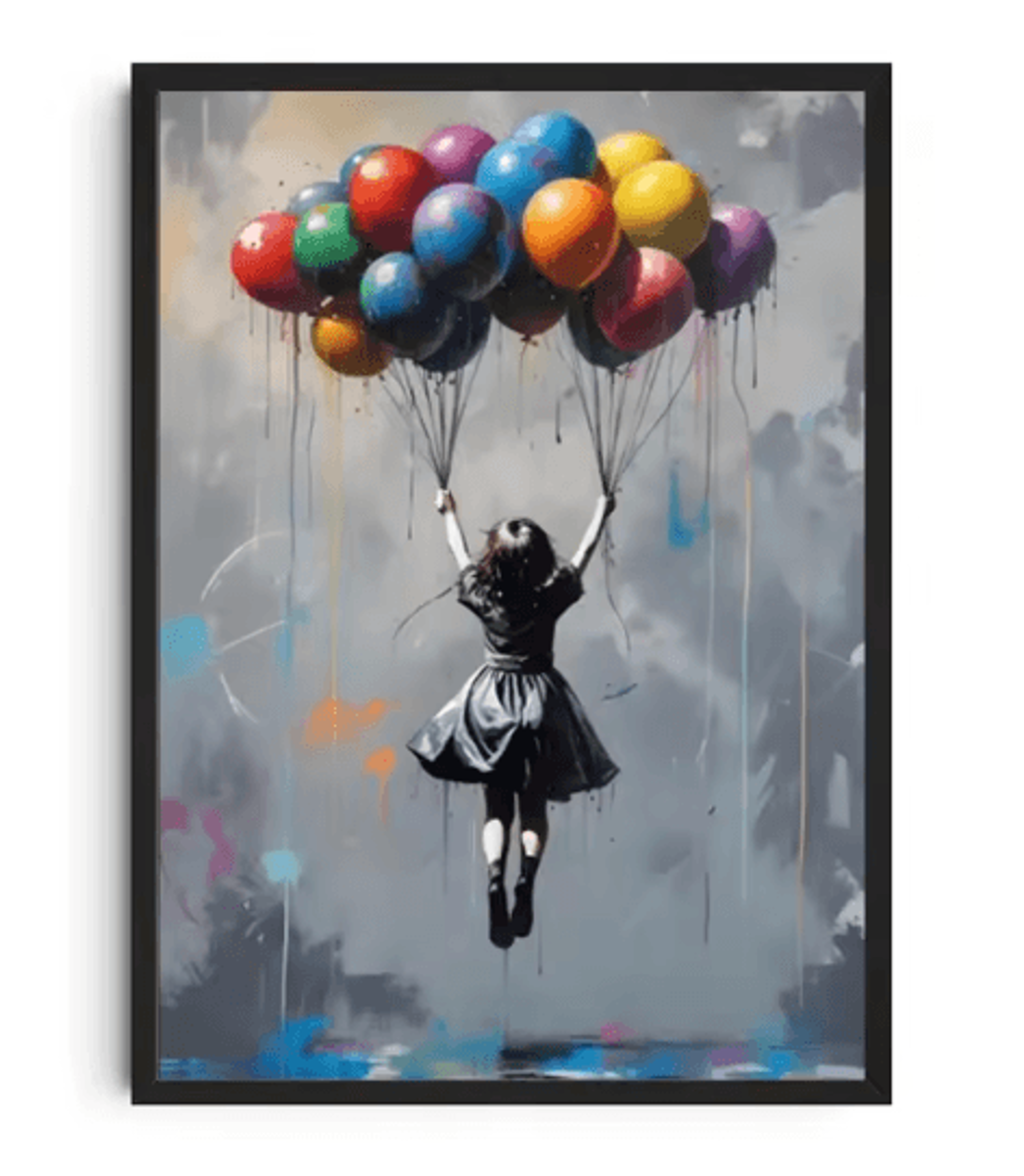 Banksy Style Graffiti Canvas Print Modern Urban Street Art Wall Poster Frameless 19