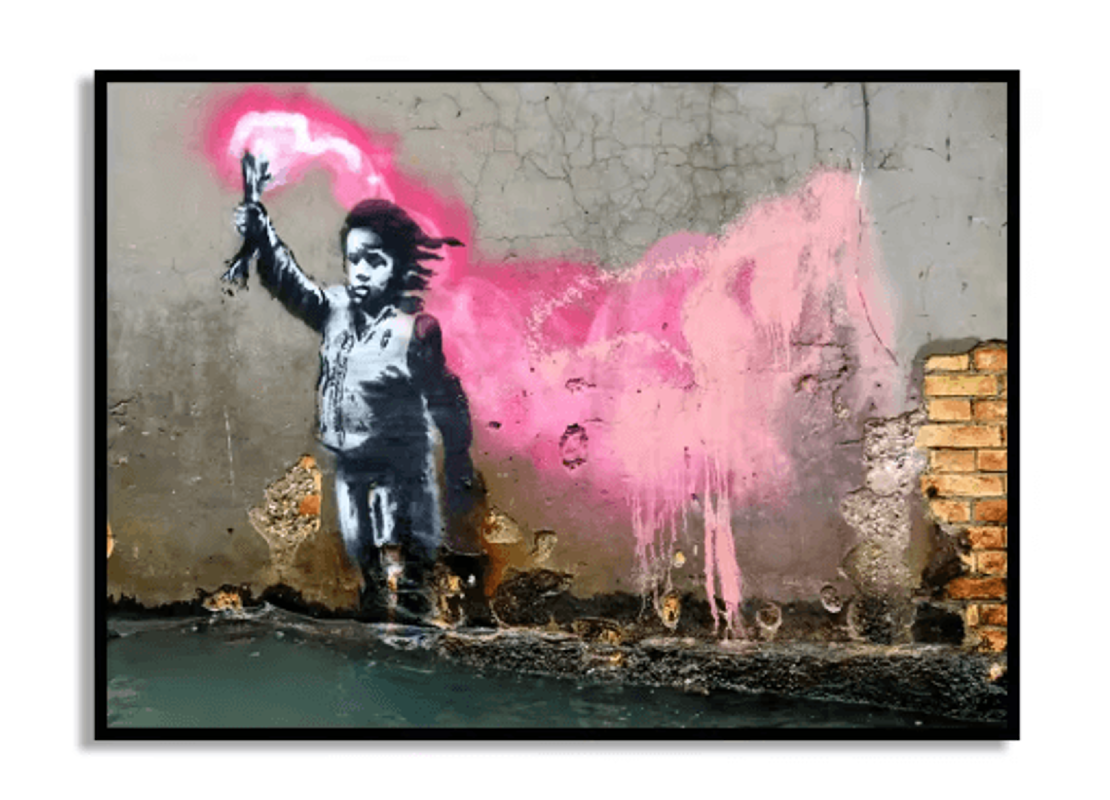 Banksy Style Graffiti Canvas Print Modern Urban Street Art Wall Poster Frameless 20
