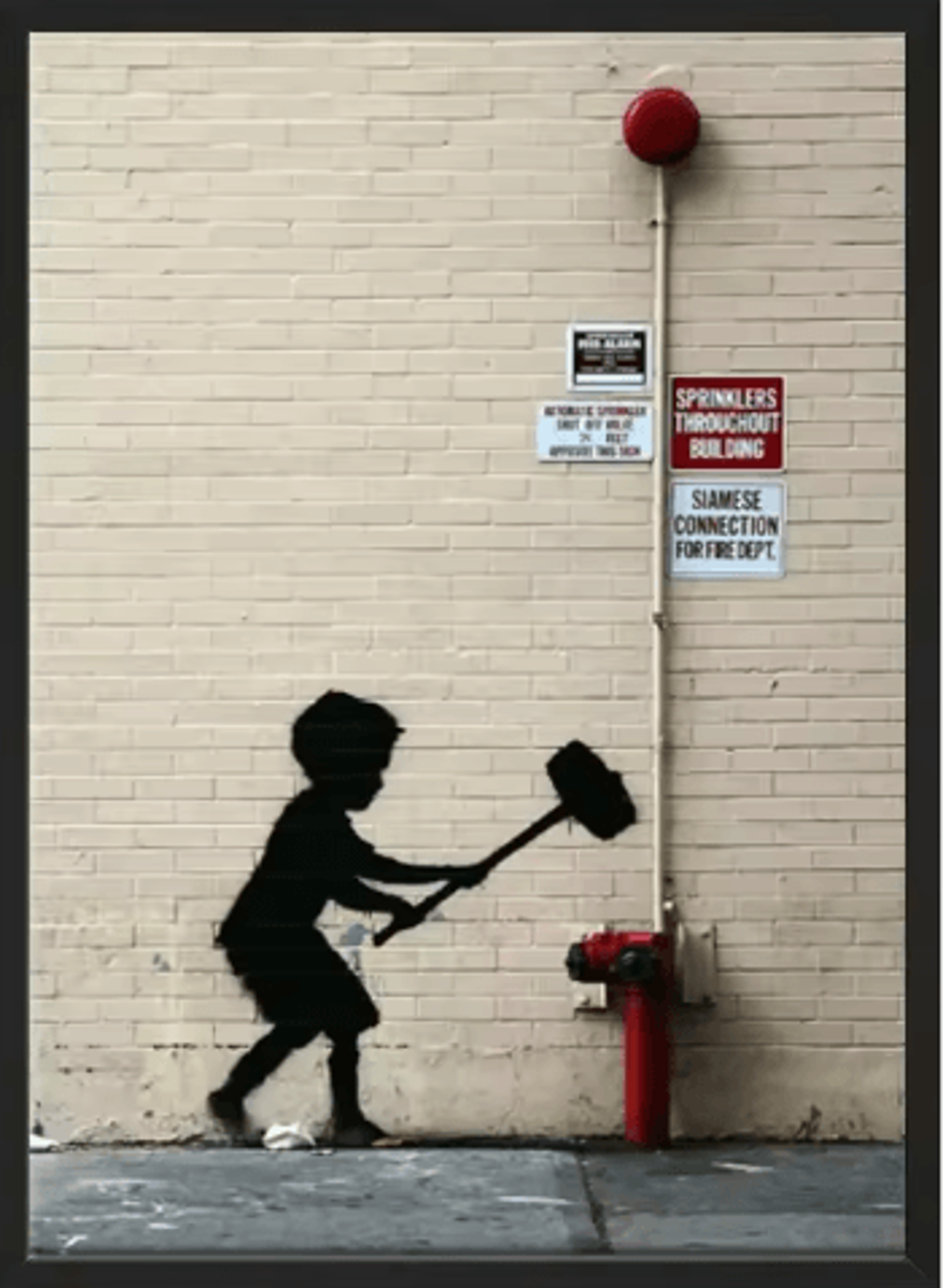Banksy Style Graffiti Canvas Print Modern Urban Street Art Wall Poster Frameless 9