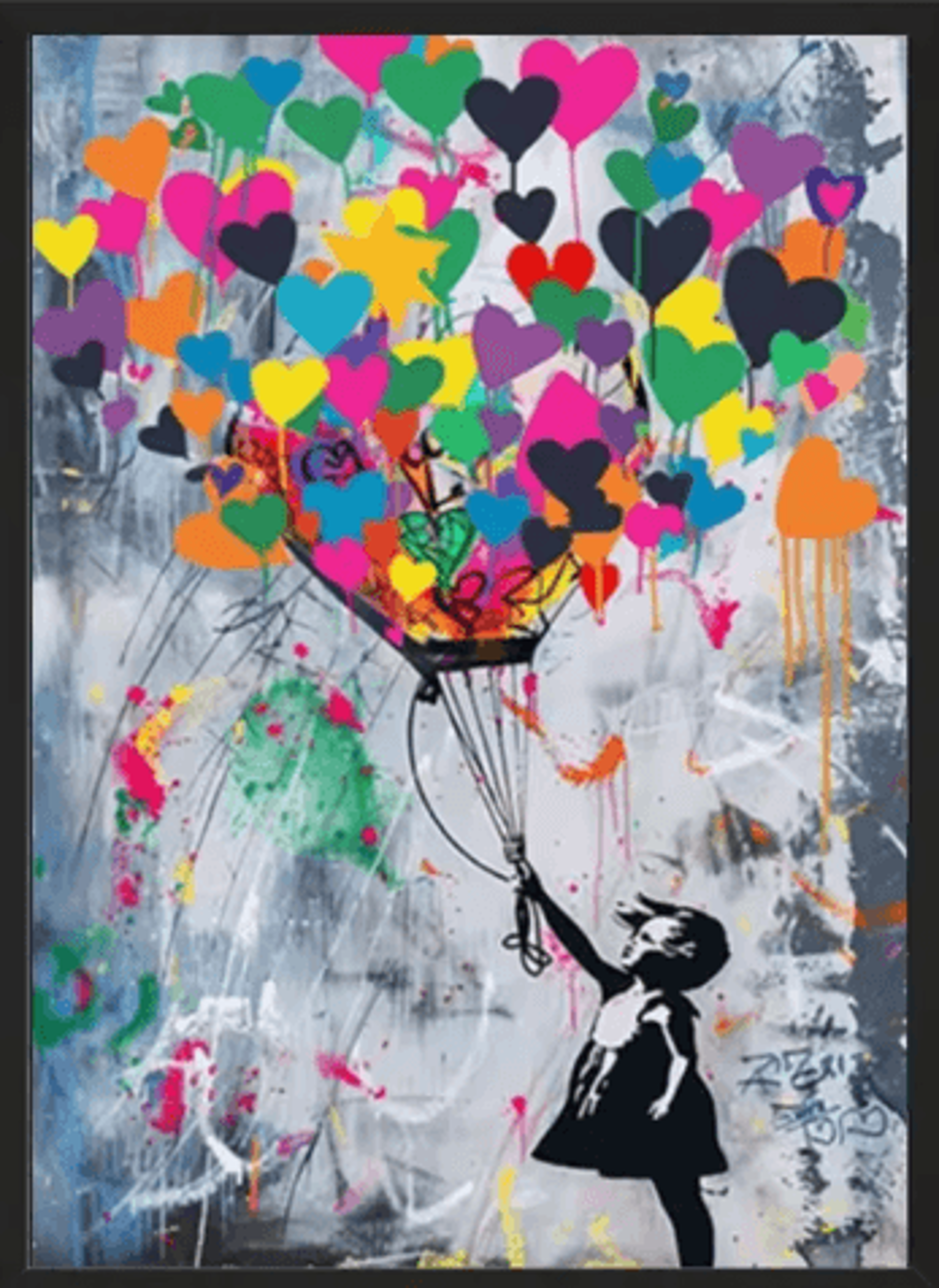 Banksy Style Graffiti Canvas Print Modern Urban Street Art Wall Poster Frameless 22