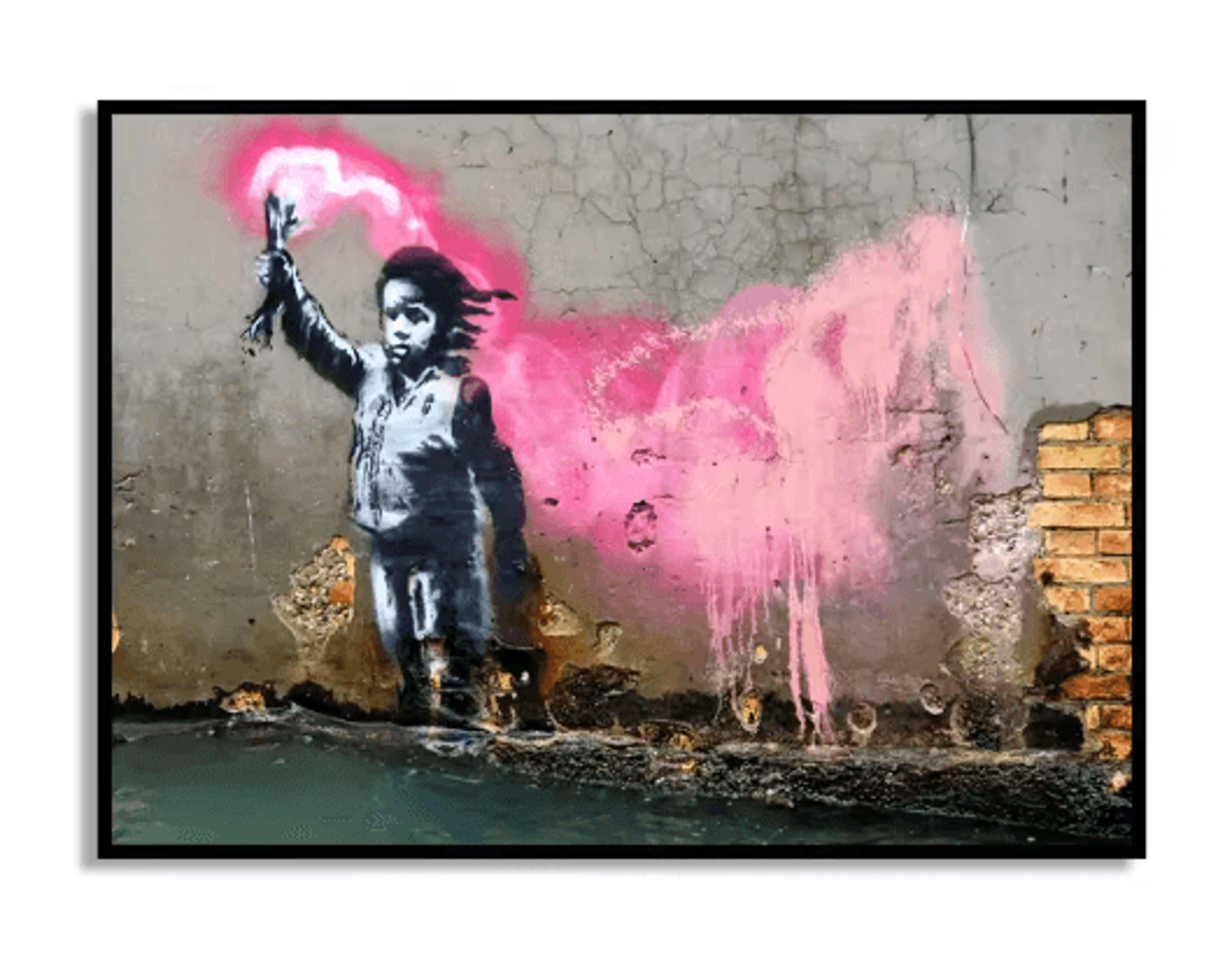 Banksy Style Graffiti Canvas Print Modern Urban Street Art Wall Poster Frameless 23