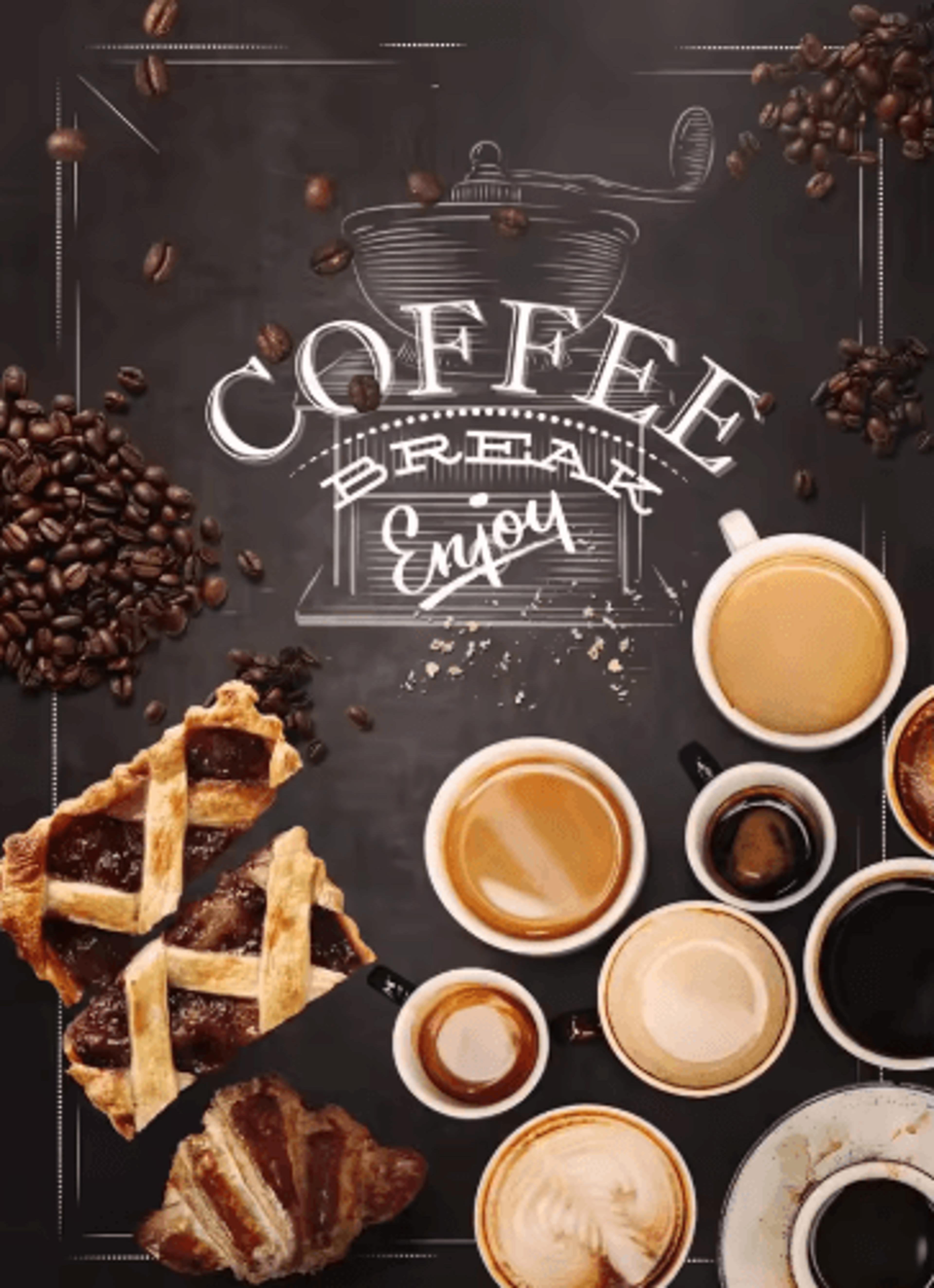 Nordic Coffee Wall Art Bakery Canvas Print For Cafe  Kitchen Decor 7