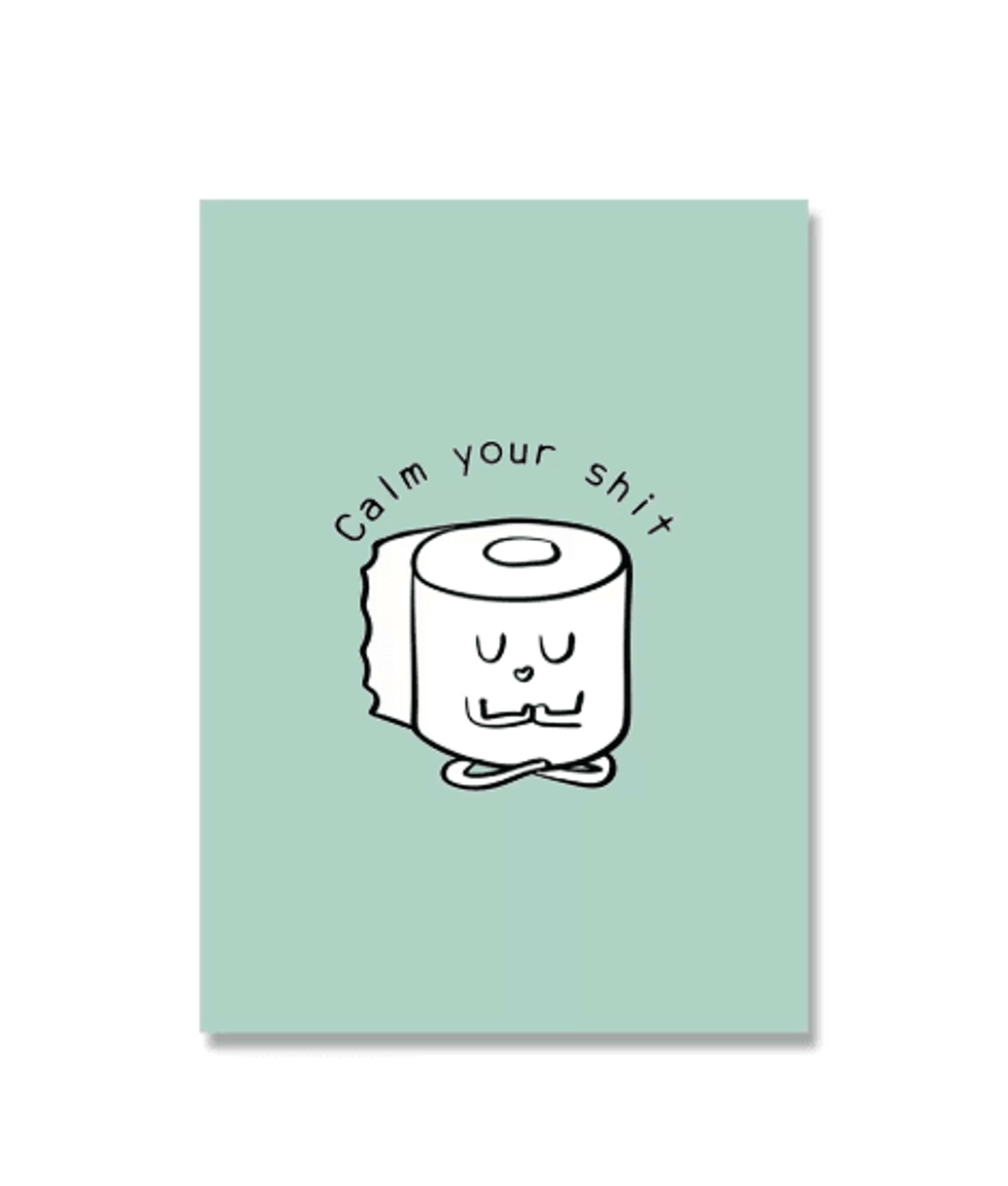 Funny Yoga Toilet Bathroom Wall Art Minimalist Quote Canvas Print 3