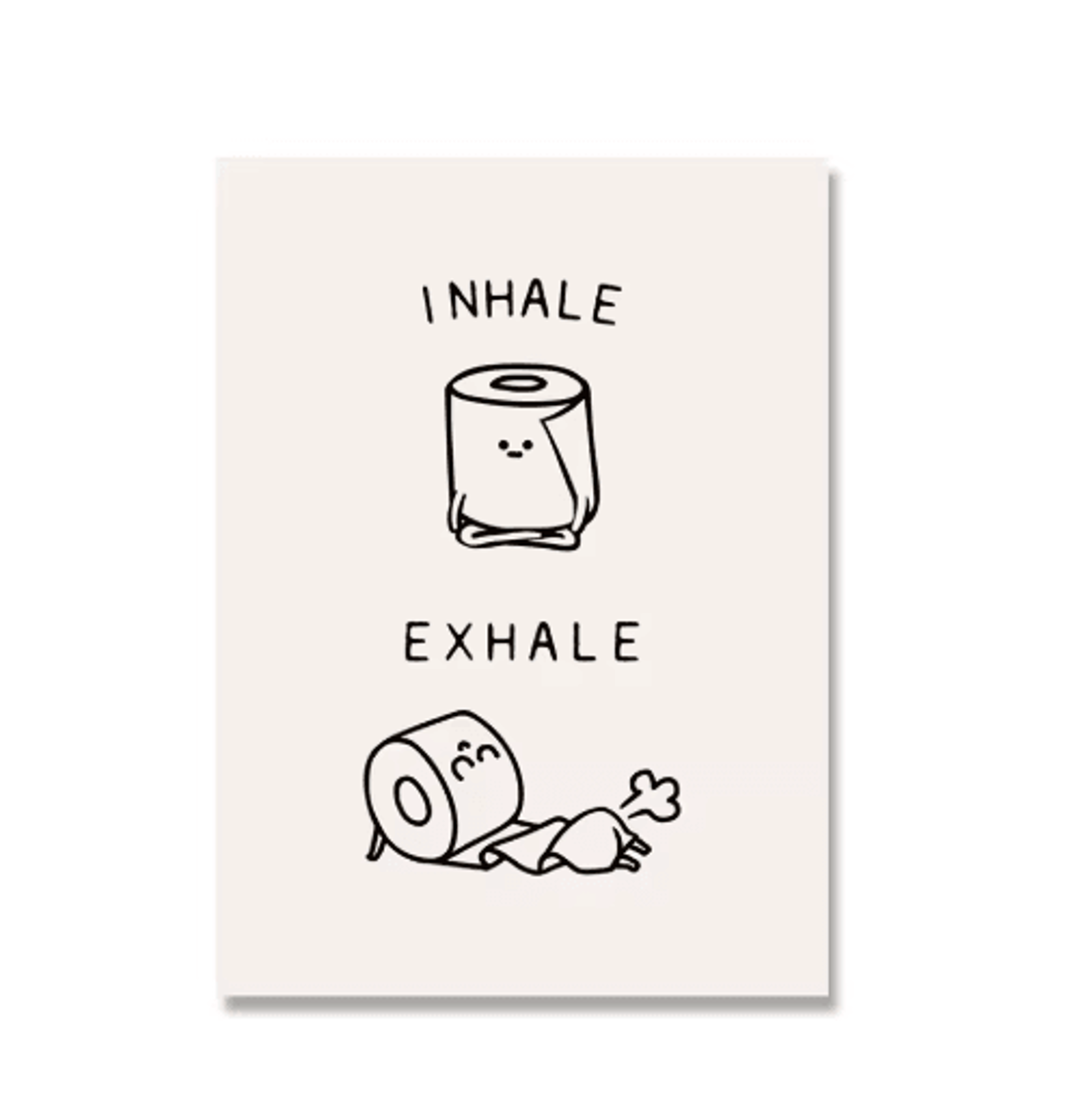 Funny Yoga Toilet Bathroom Wall Art Minimalist Quote Canvas Print 4