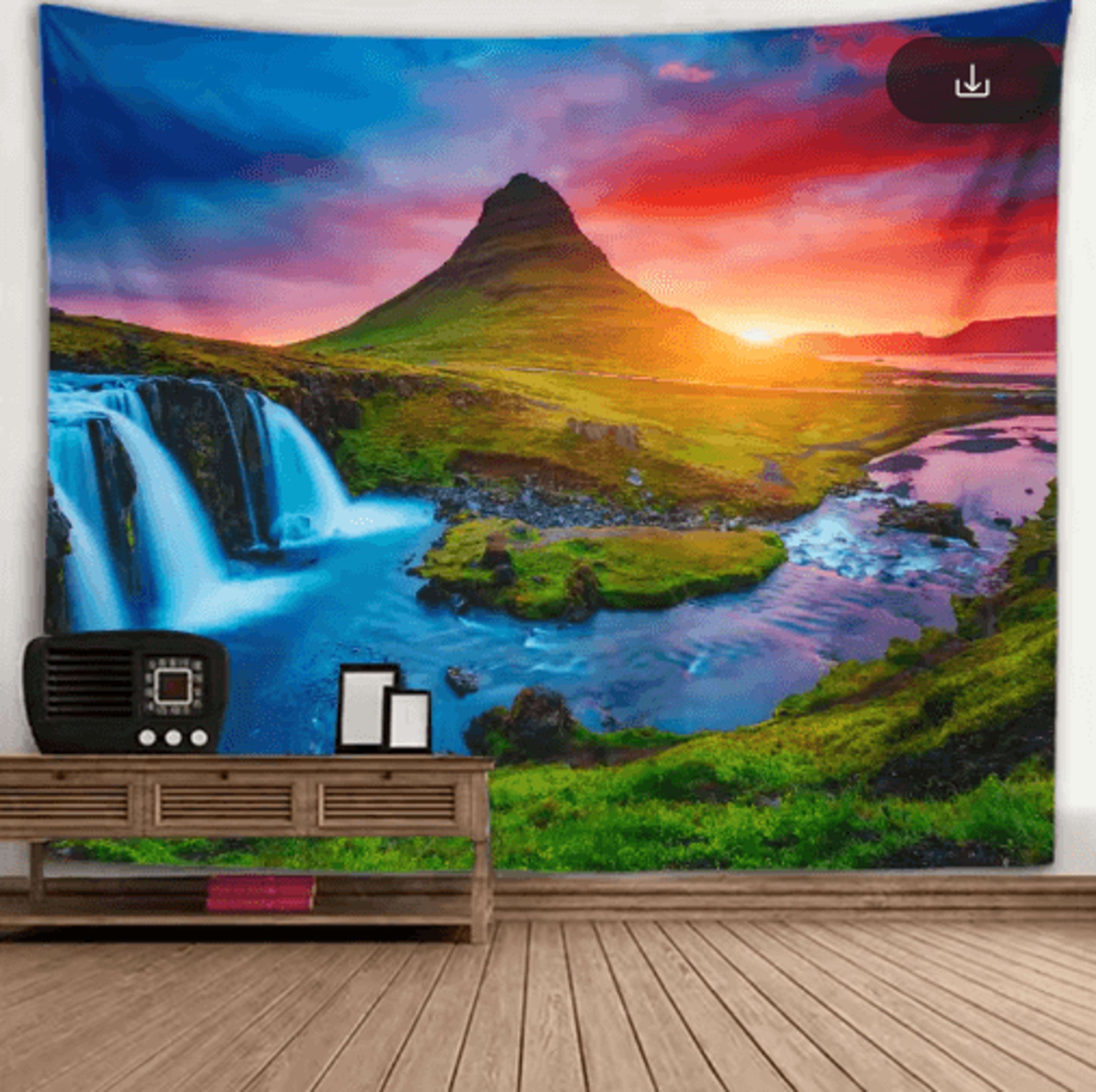 3D Window Scenery Tapestry Nature Wall Mural Background Decor 12