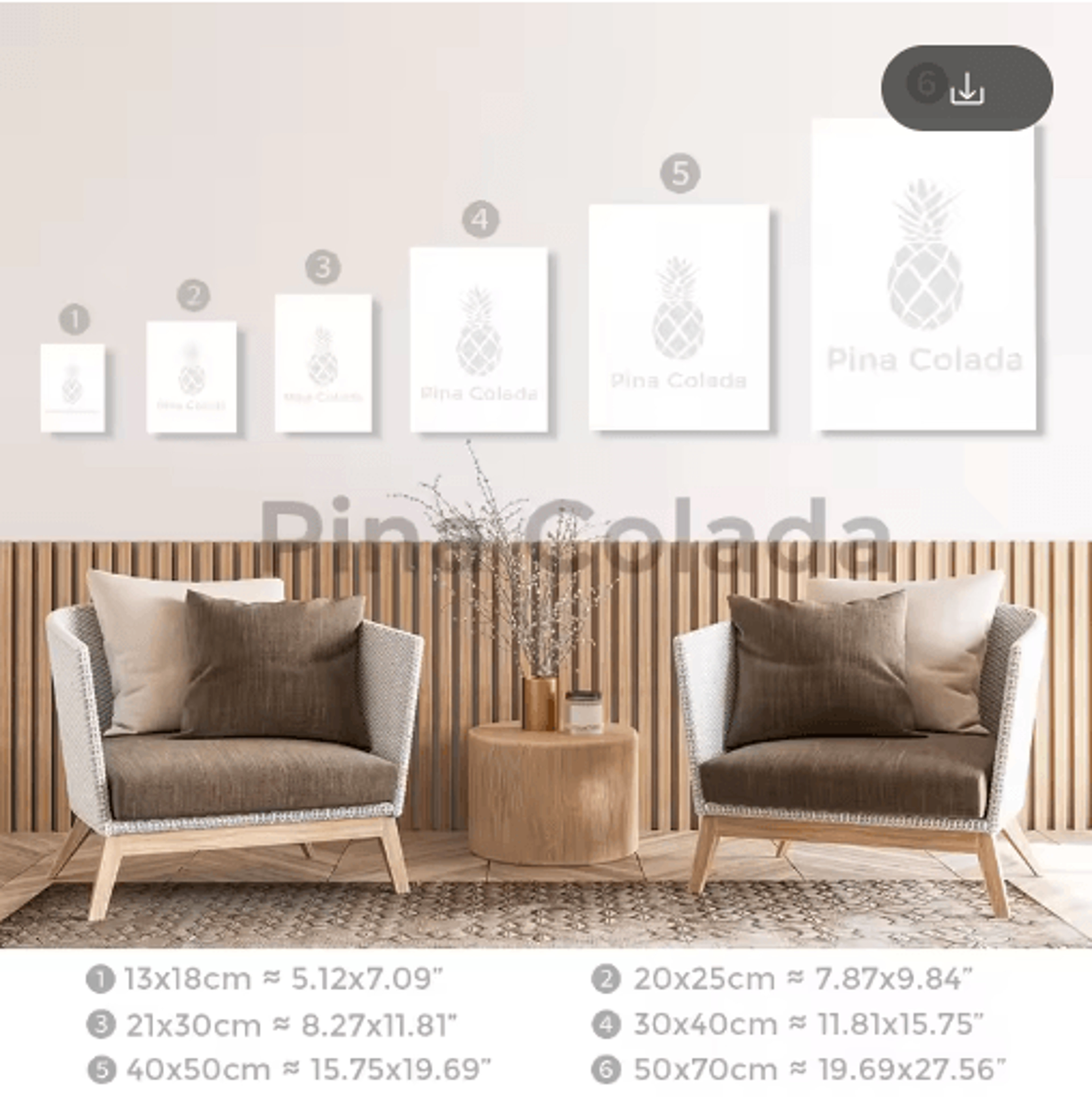 Tropical Ocean Shell Canvas Wall Art  Summer Coastal Living Room Decor 9