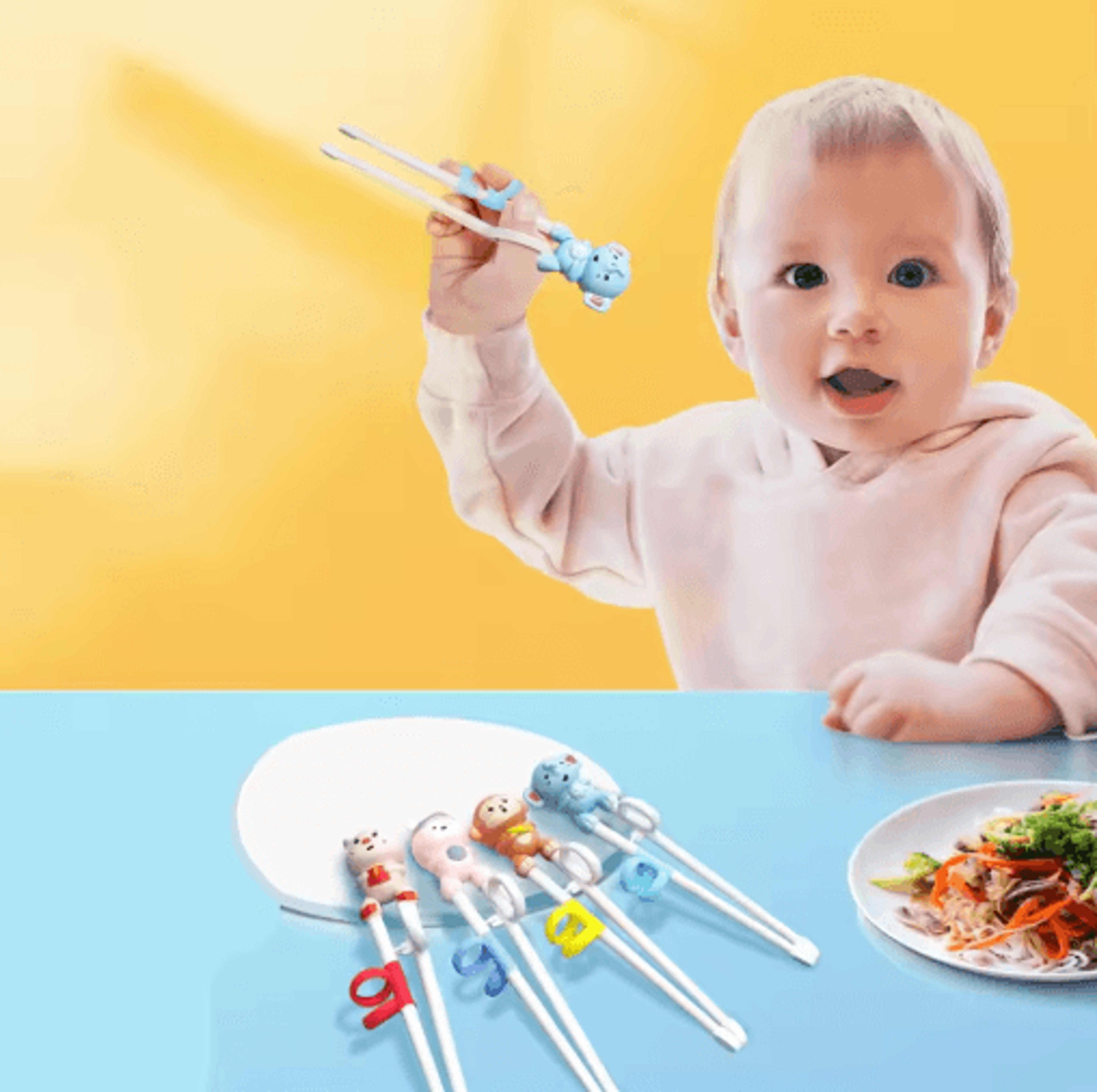 Cartoon Animal Training Chopsticks For Kids Learning To Eat 9
