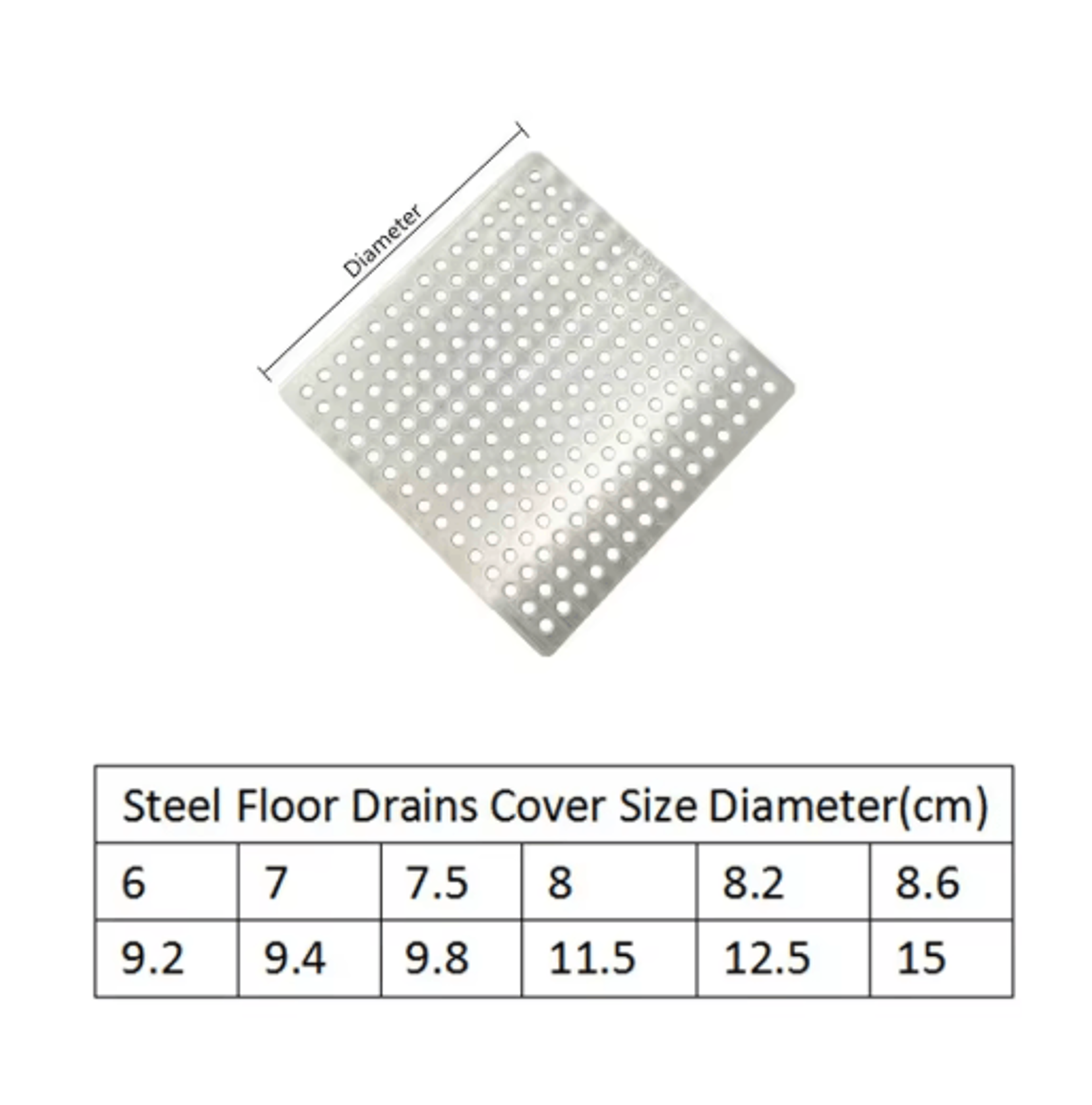 Stainless Steel Floor Drain Cover With Hair Catcher Filter 13