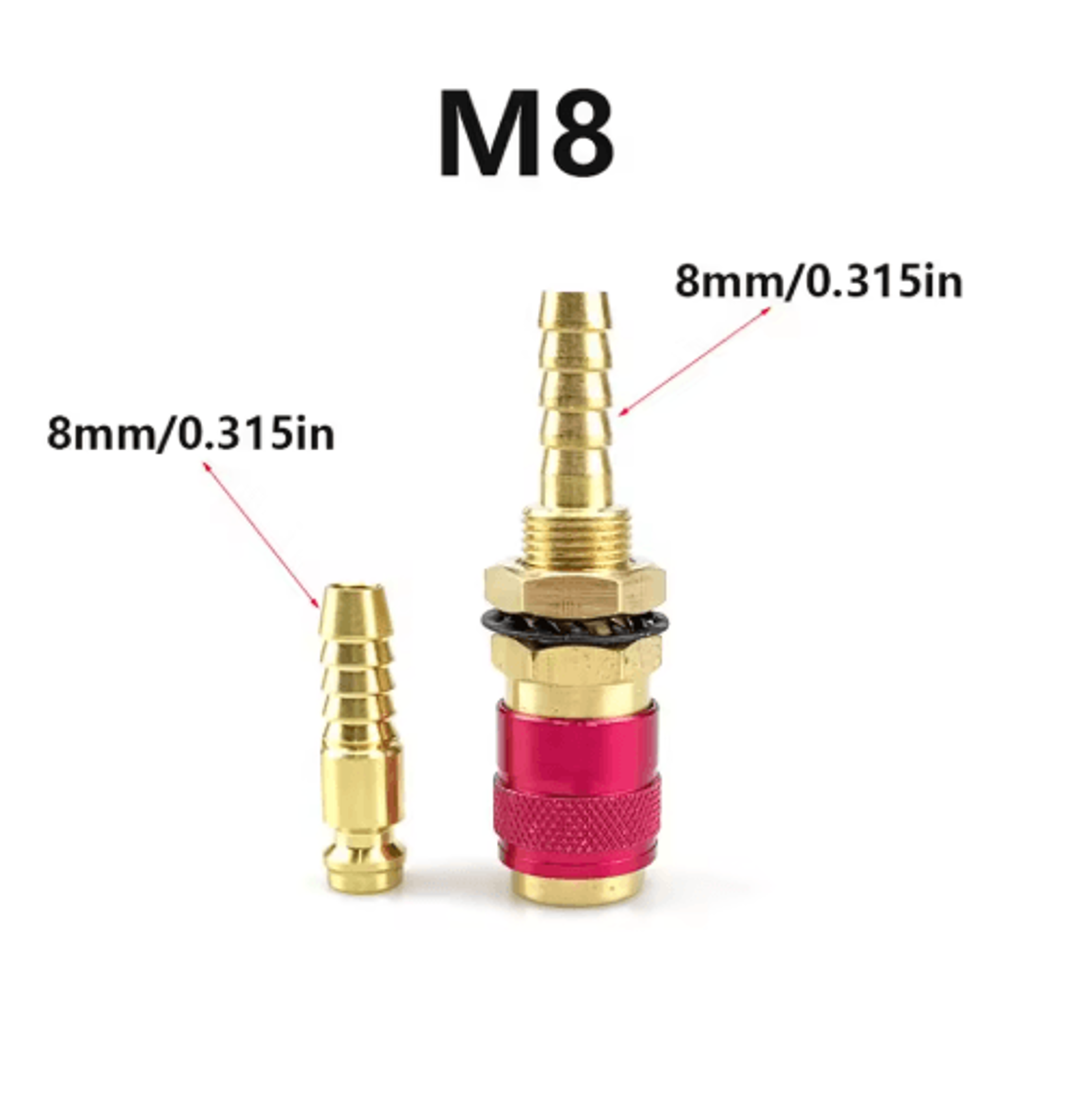 M6M8 WaterCooled Welding Cable Connector Quick Adapter 5