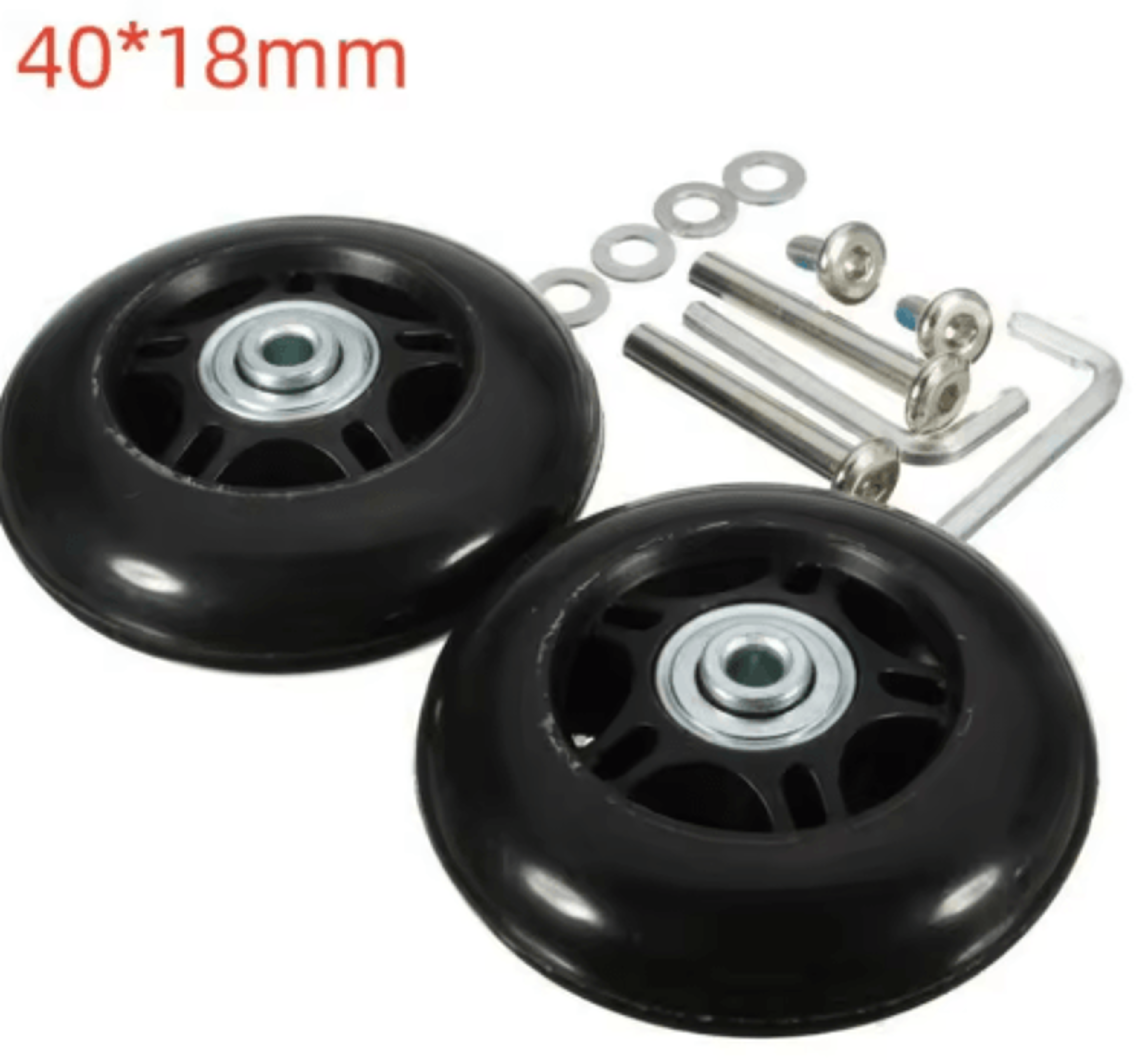 Silent Replacement Luggage Wheels Repair Kit With Axles  Screws 5