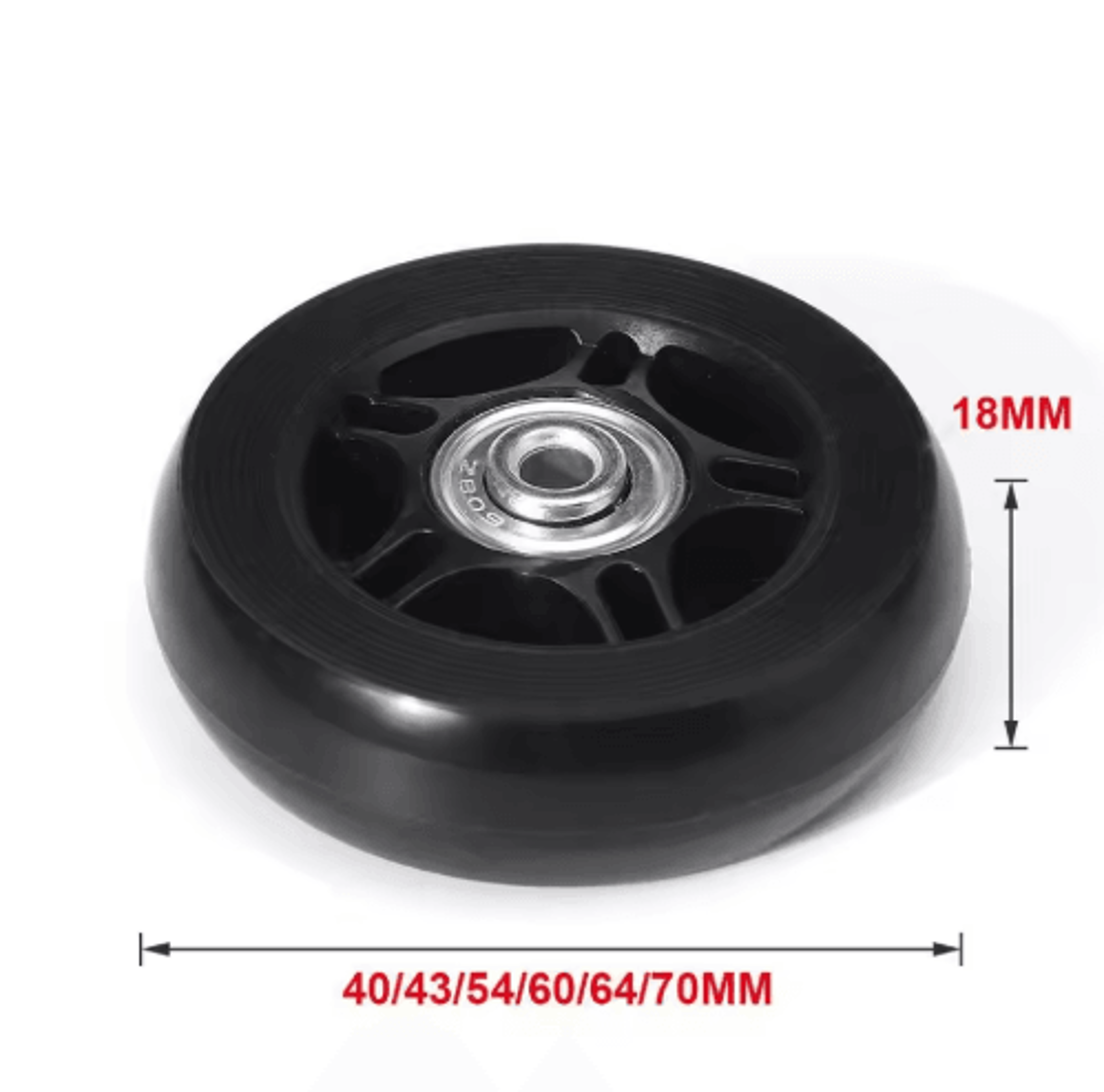 Silent Replacement Luggage Wheels Repair Kit With Axles  Screws 7